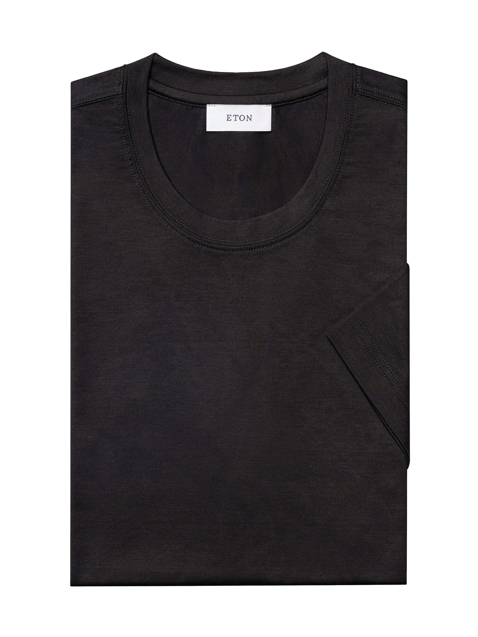 Eton Men's Cotton-Silk Crewneck T-Shirt - Grey