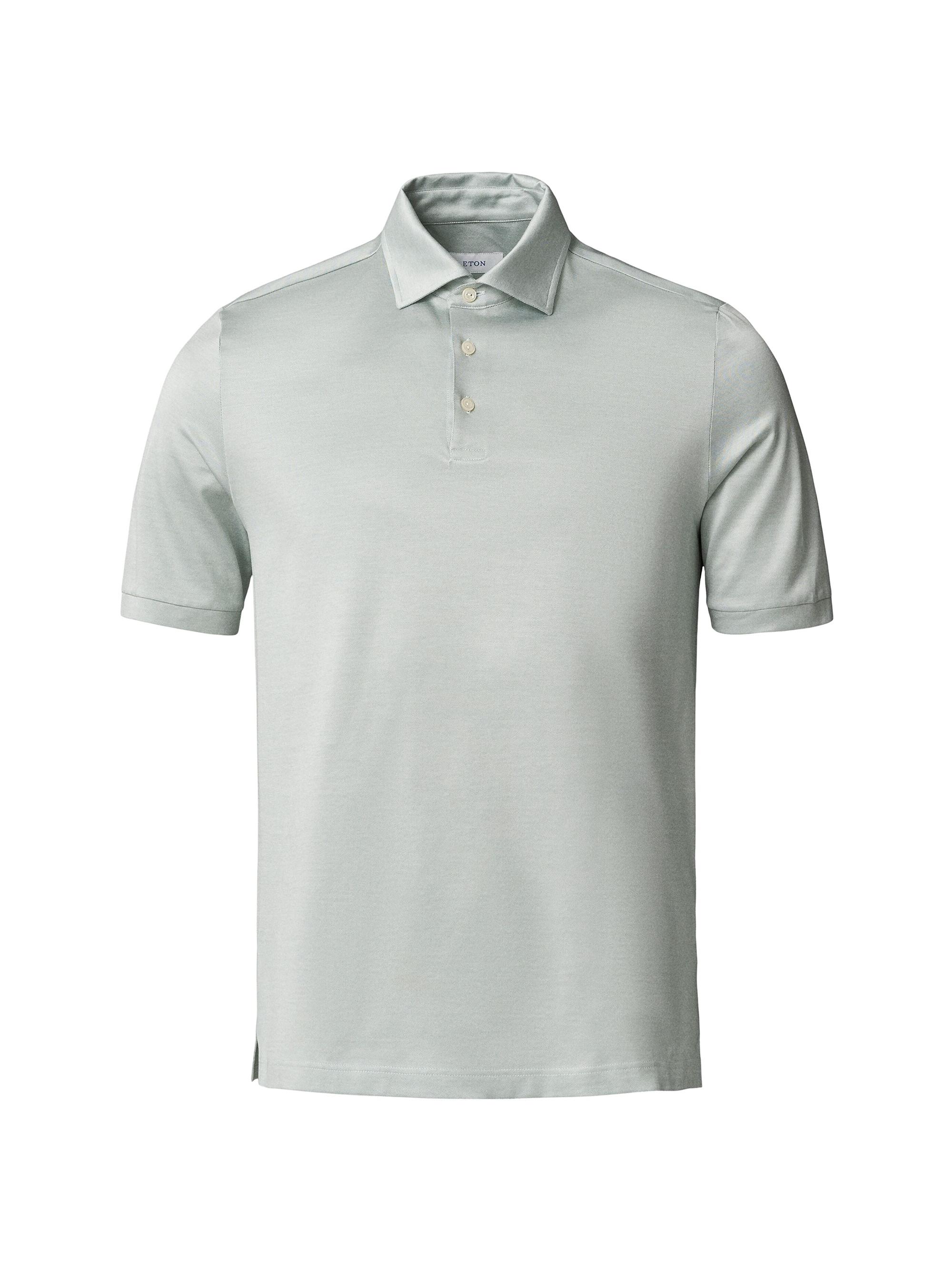 Eton Men's Jaquard Filo Di Scozia Polo Shirt - Green