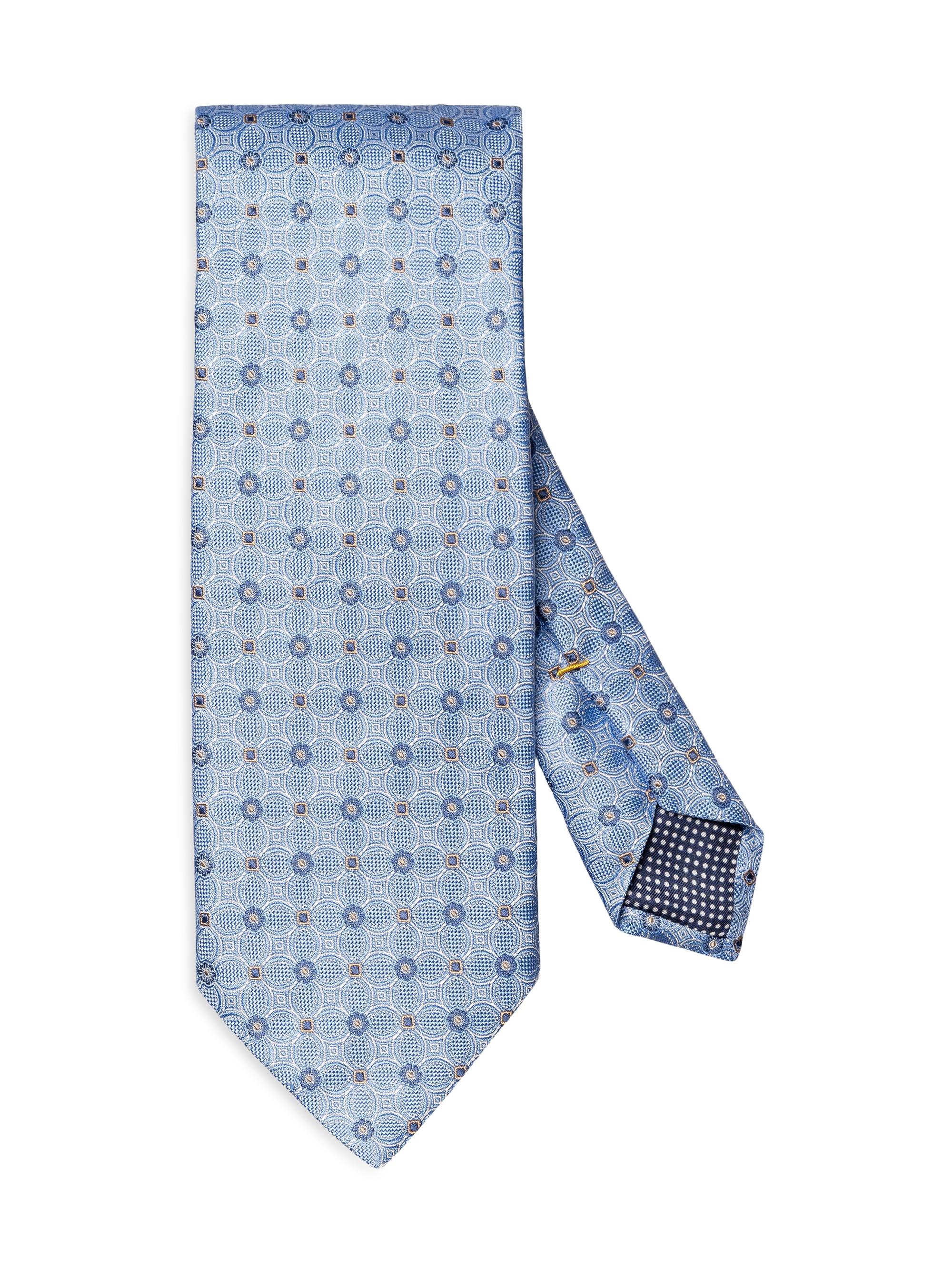 Eton Men's Floral Silk Tie - Navy