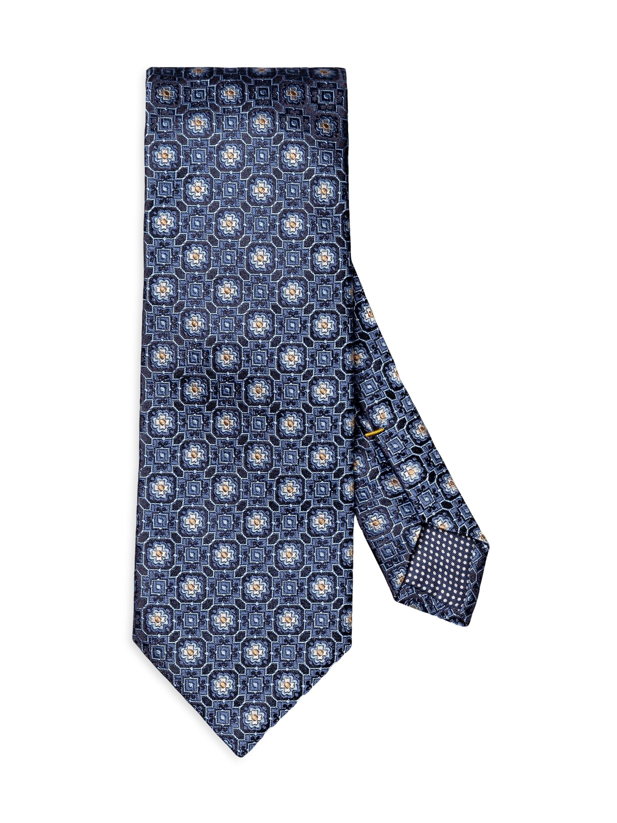 Eton Men's Medallion Silk Tie - Red