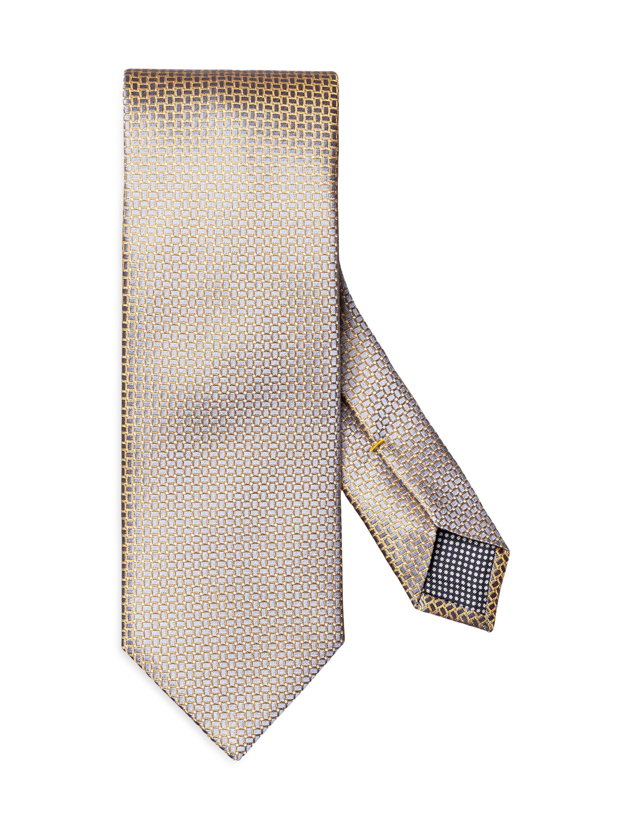 Eton Men's Micro Geometric Silk Tie - Red