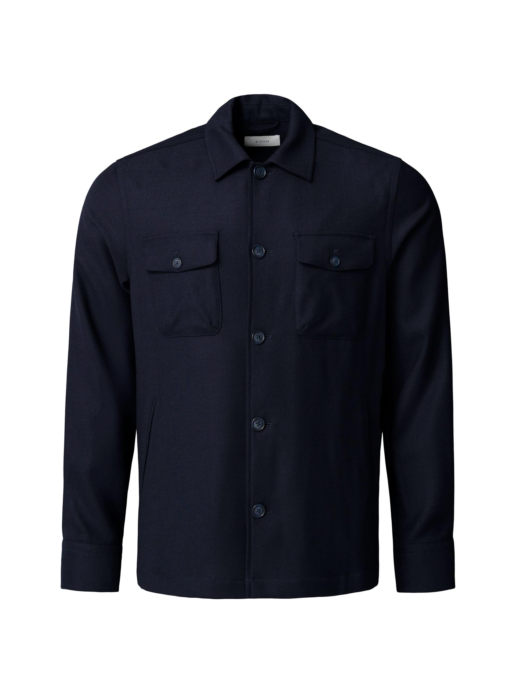 Eton Men's Wool-Cashmere Overshirt - Beige