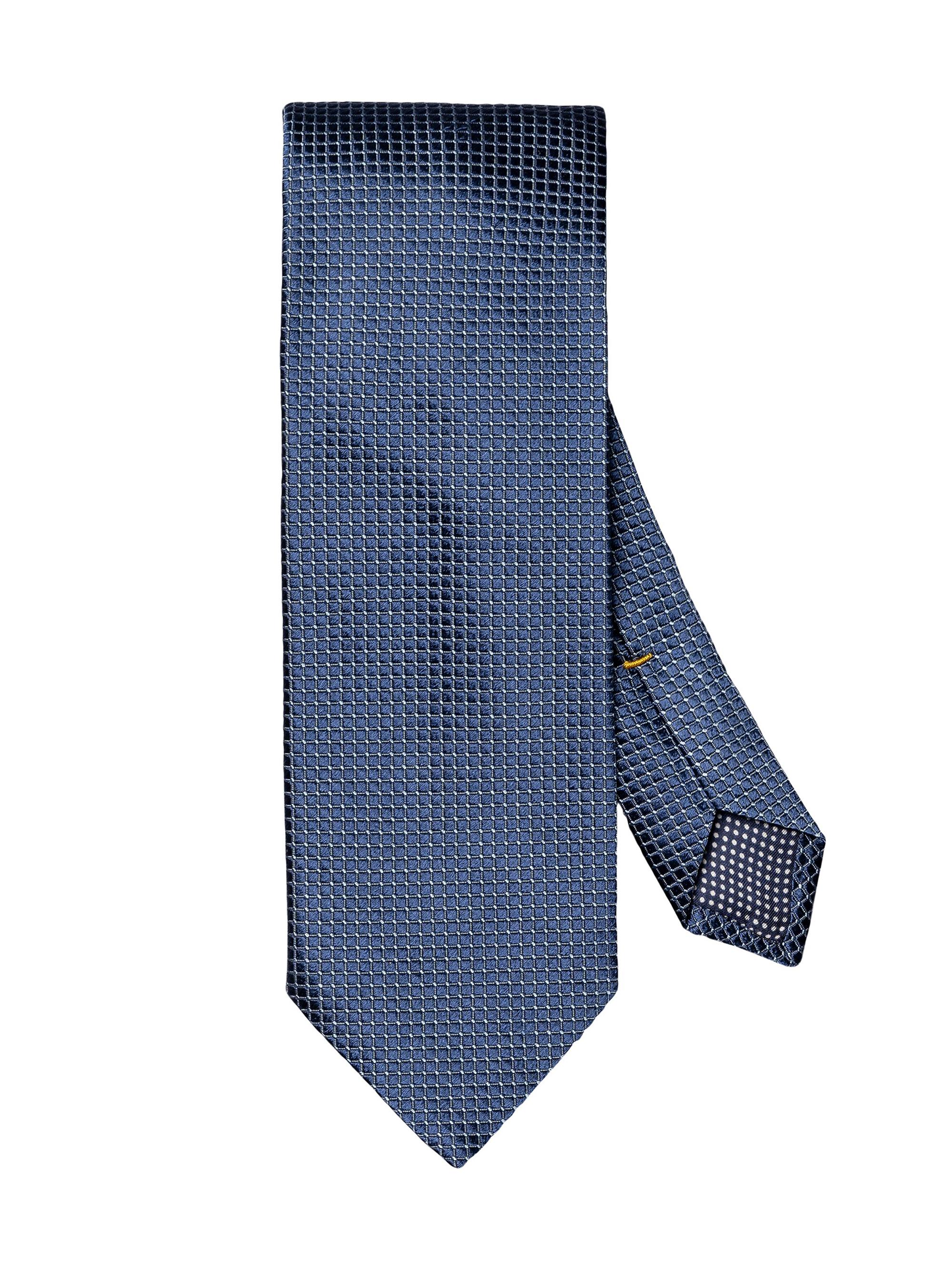 Eton Men's Geometric Satin Silk Tie - Purple