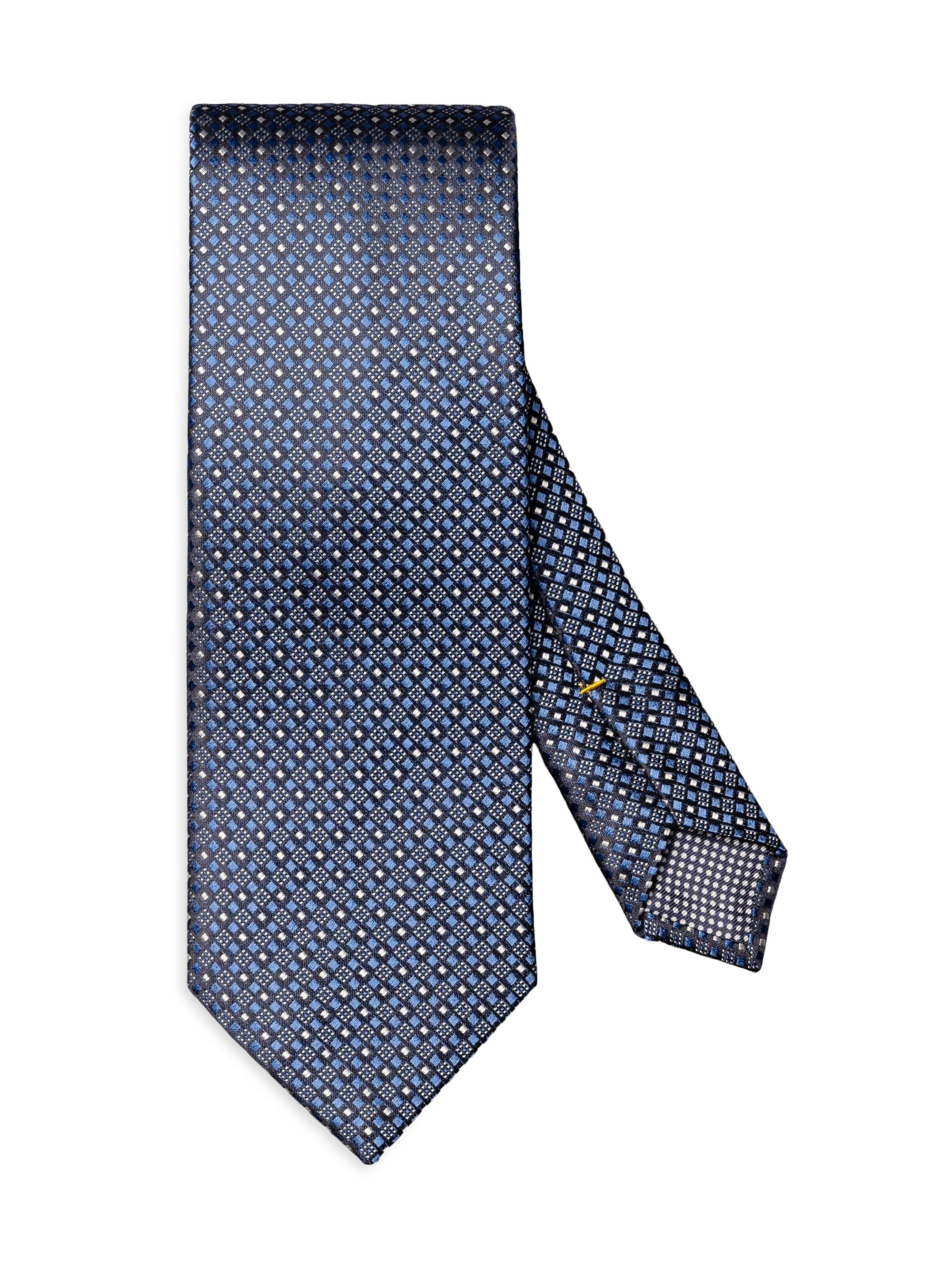 Eton Men's Micro-Geometric Silk Tie - Red