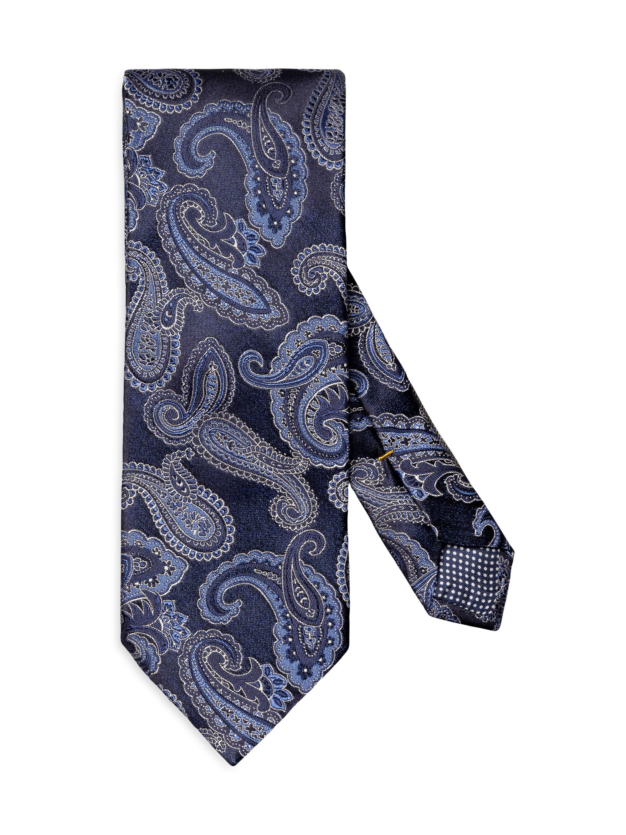 Eton Men's Paisley Silk Tie - Pink