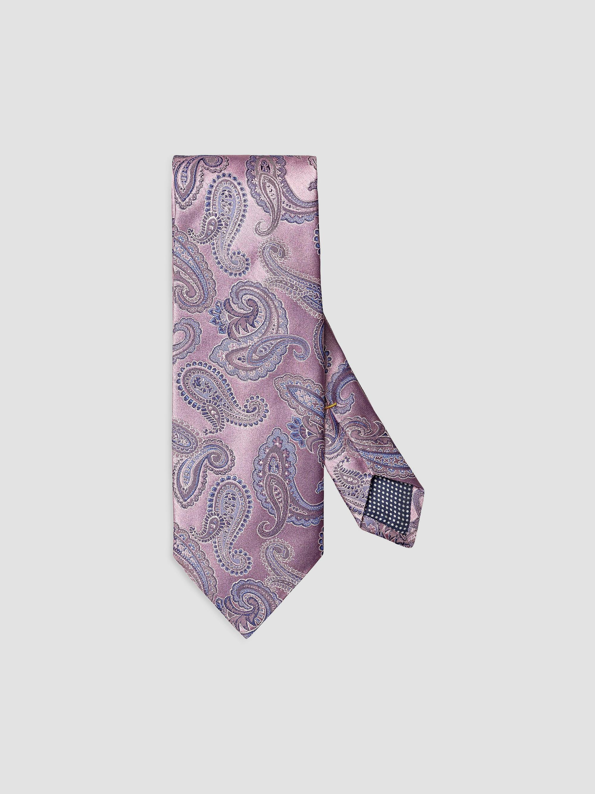 Eton Men's Paisley Silk Tie - Pink | Thumbnail 5