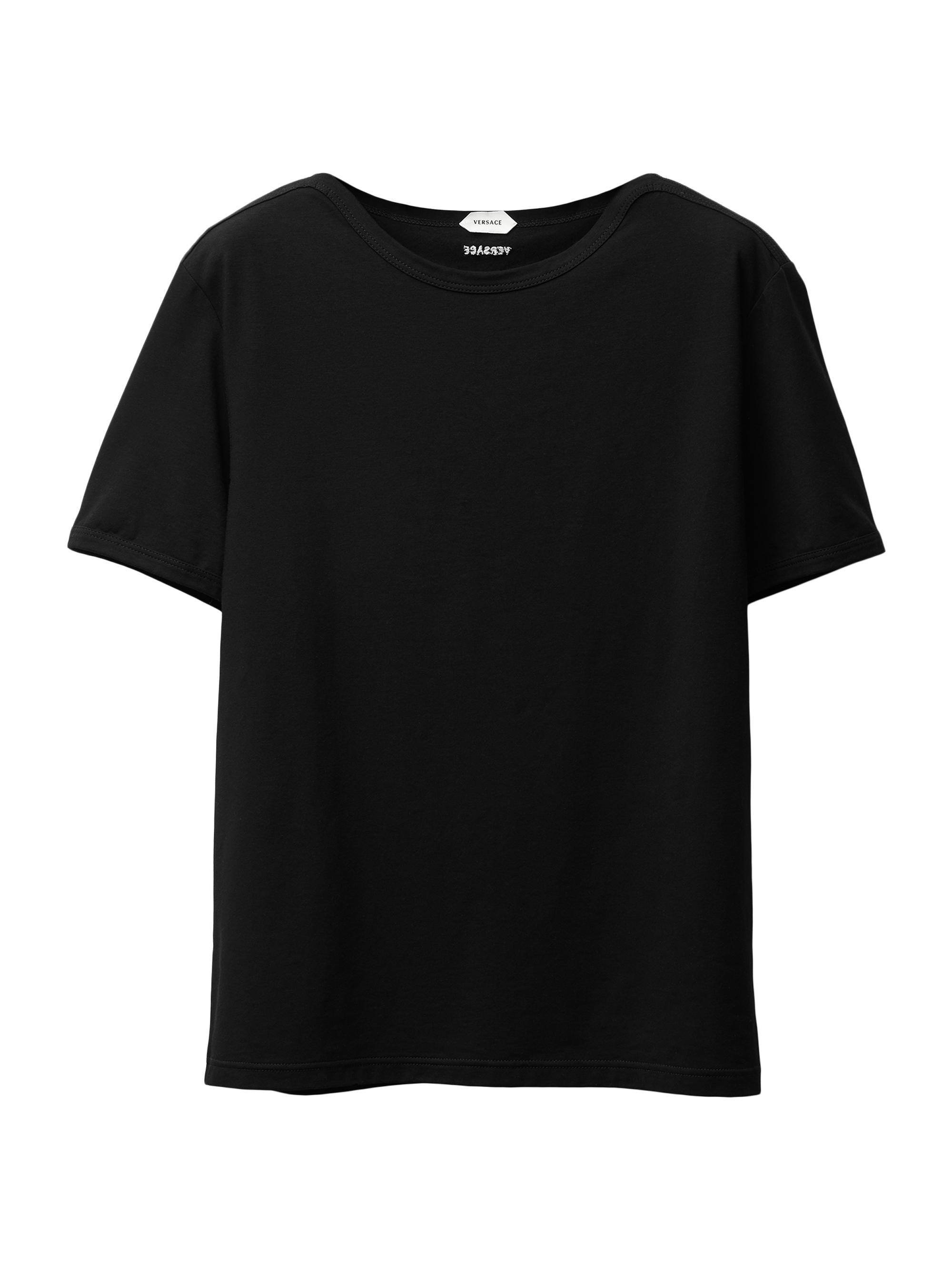 Versace Men's Short-Sleeve Cotton Jersey T-Shirt - Black