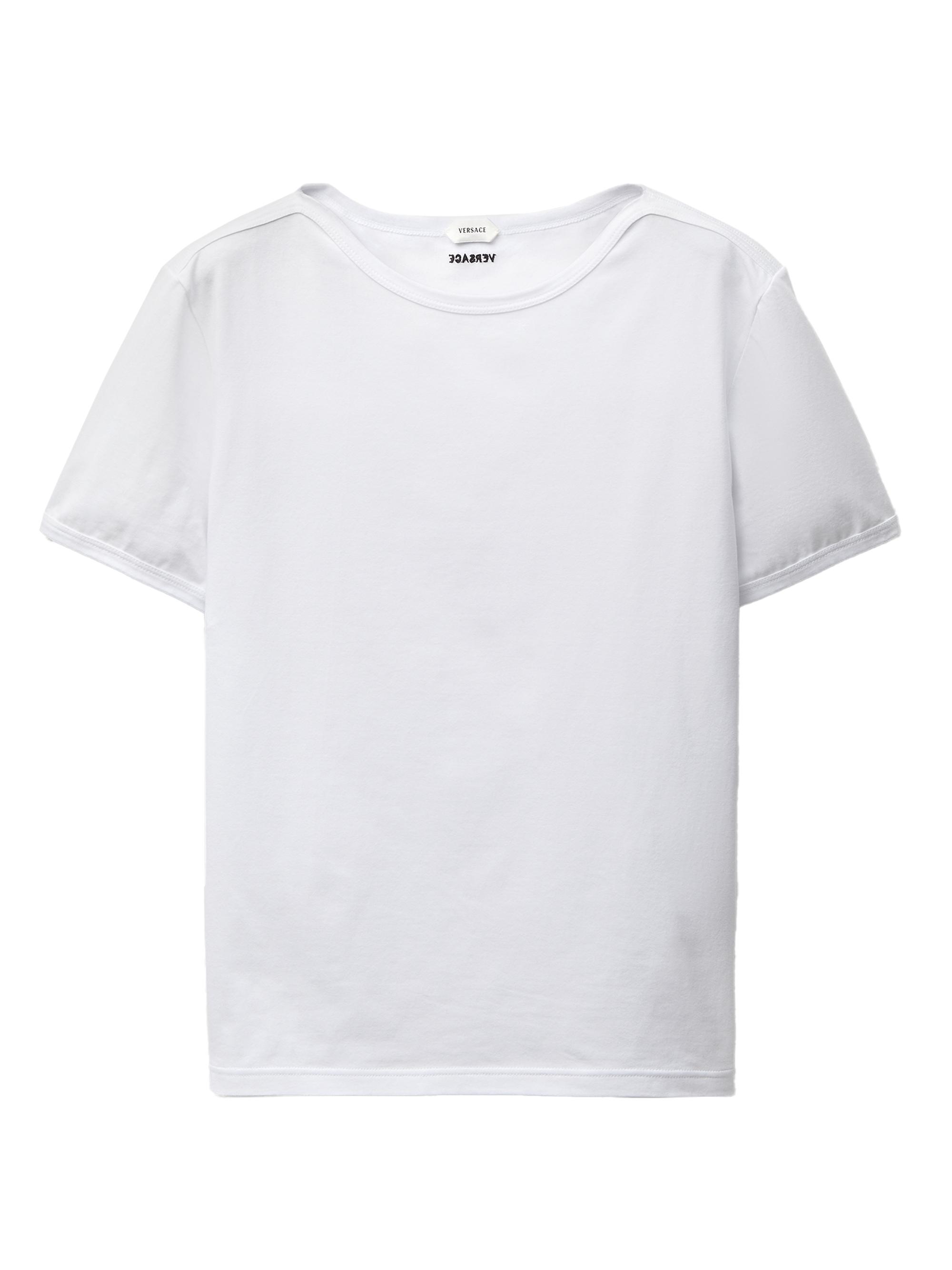 Versace Men's Short-Sleeve Cotton Jersey T-Shirt - Optical White