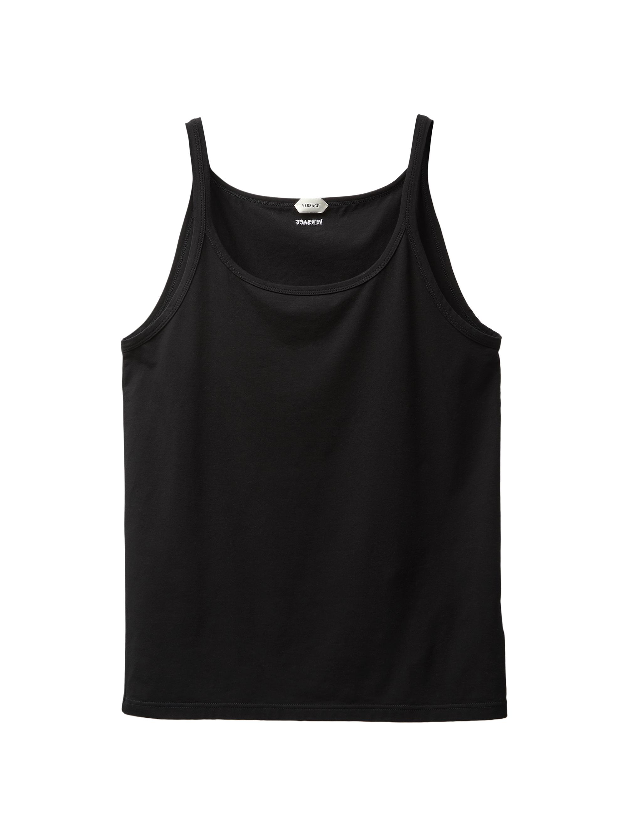 Versace Men's Cotton Jersey Tank - Black