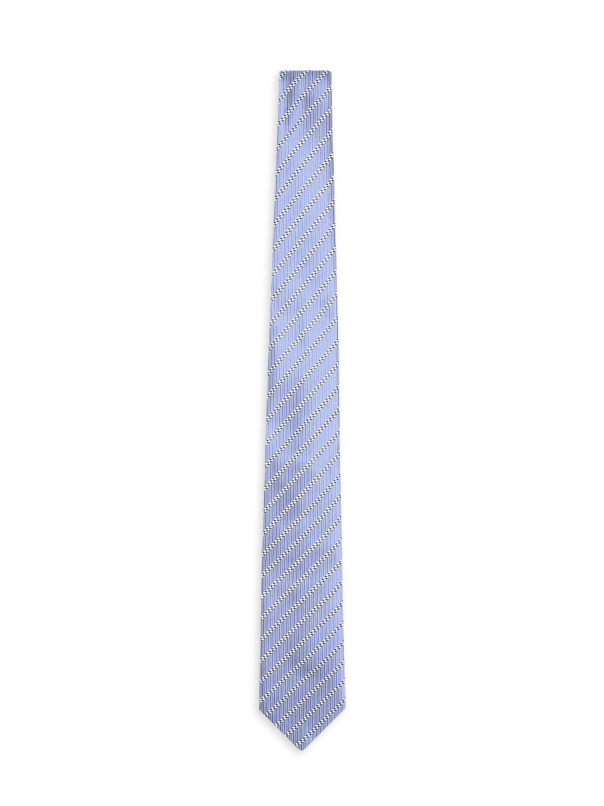 Giorgio Armani Men's Diagonal Striped Silk Jacquard Tie - Lavanda | Thumbnail 2