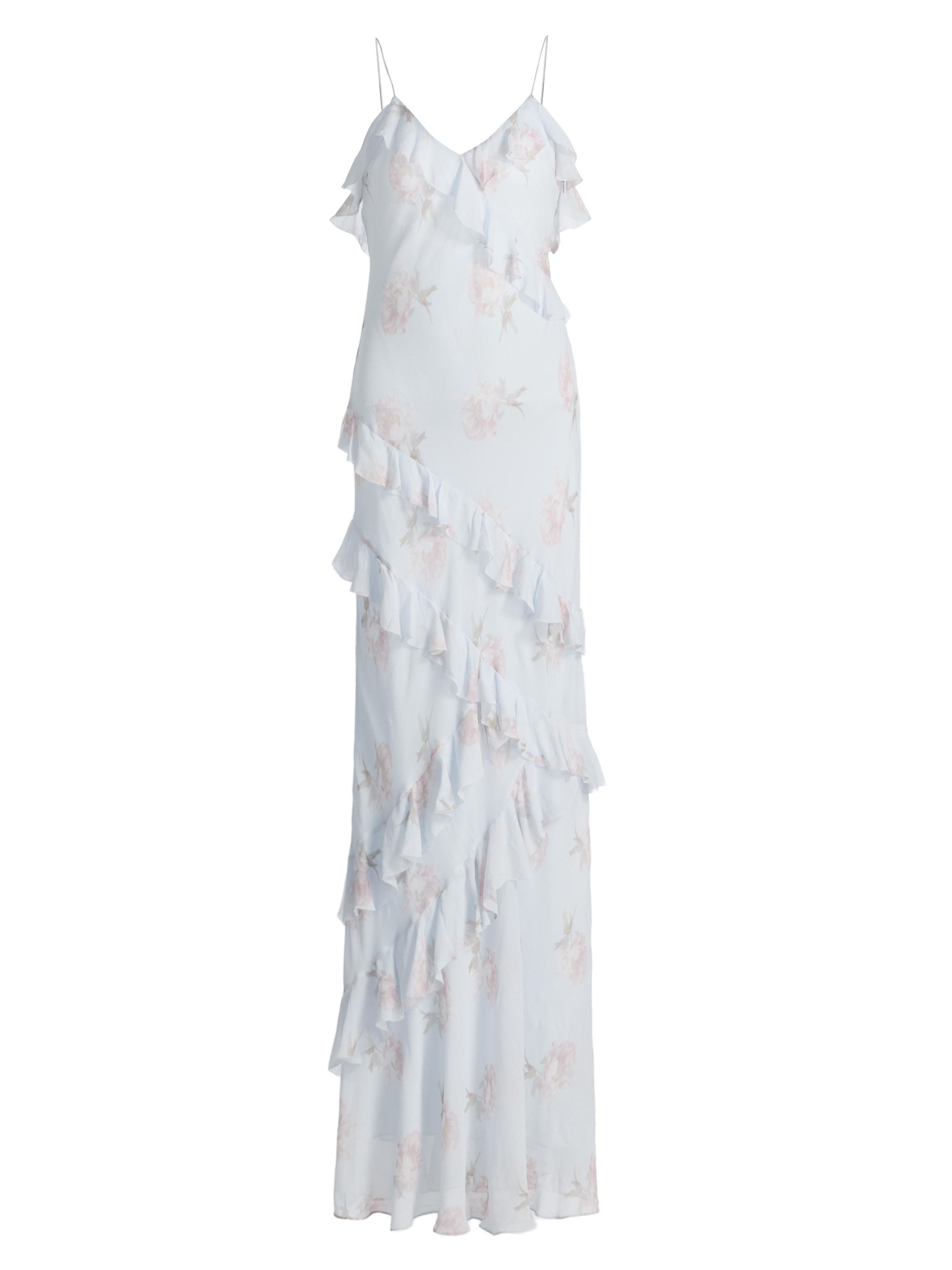 LoveShackFancy Women's Rialto Floral Maxi Dress - Blue Roan