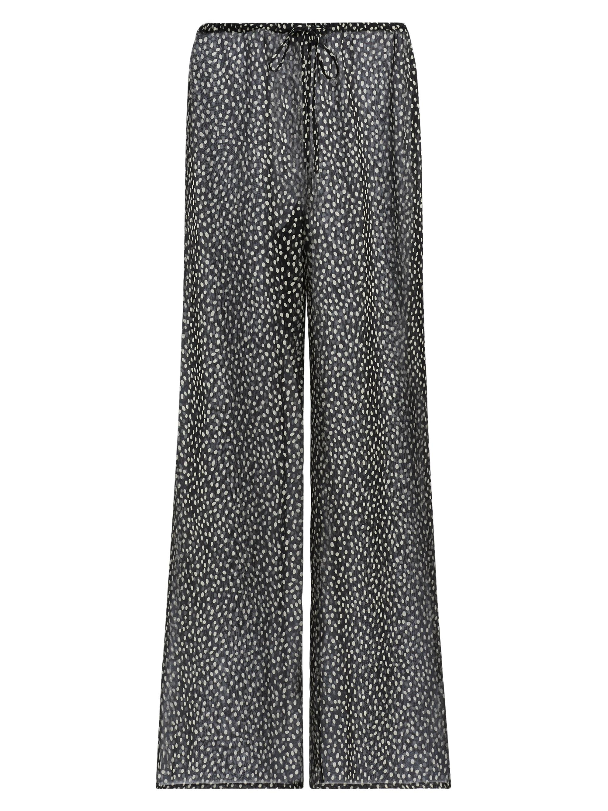 Nili Lotan Women's Clea Wild Dot Silk Drawstring Pants - Wild Dot