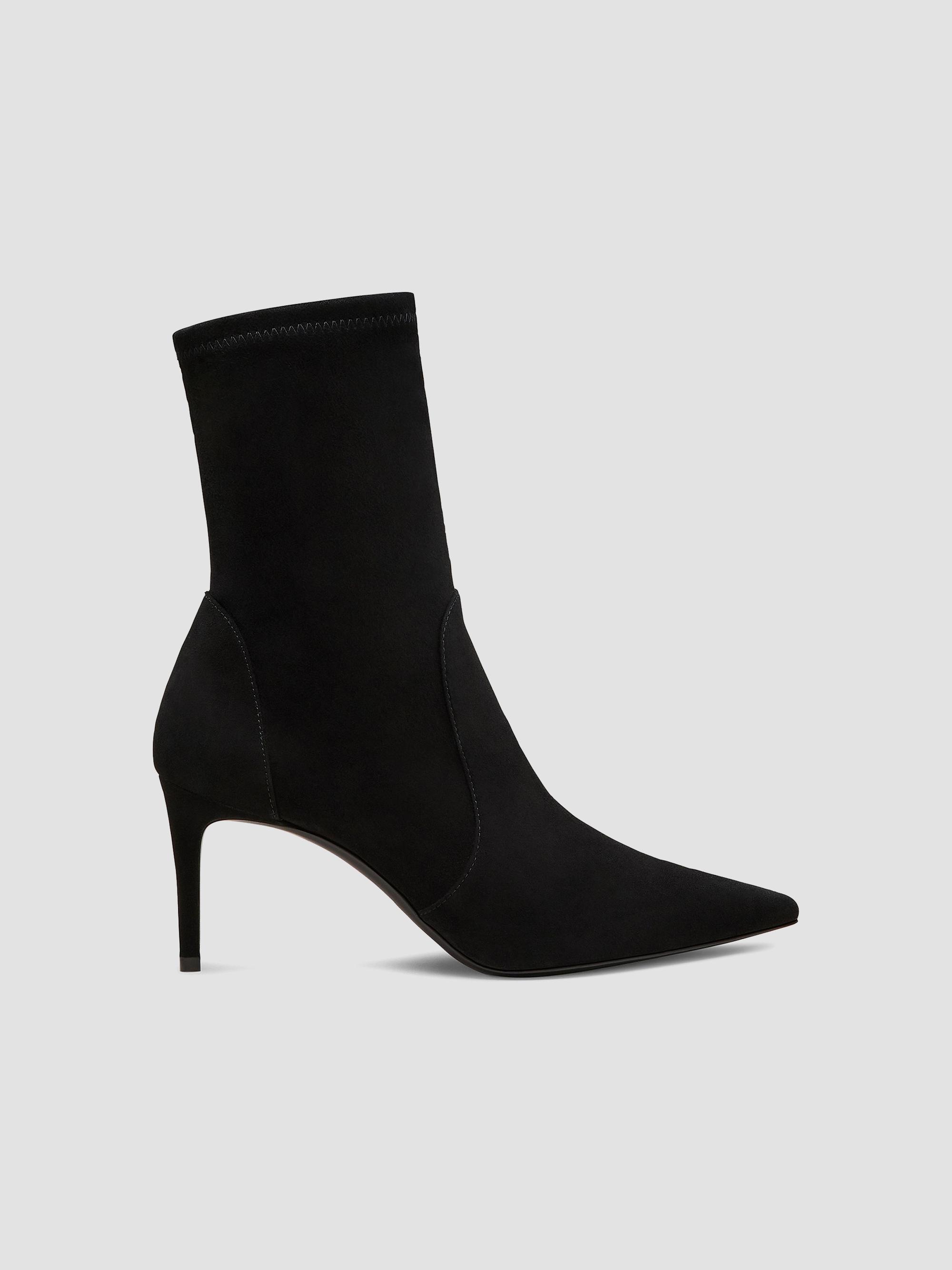 Stuart Weitzman Women's Power 75MM Suede Boots - Black | Thumbnail 5