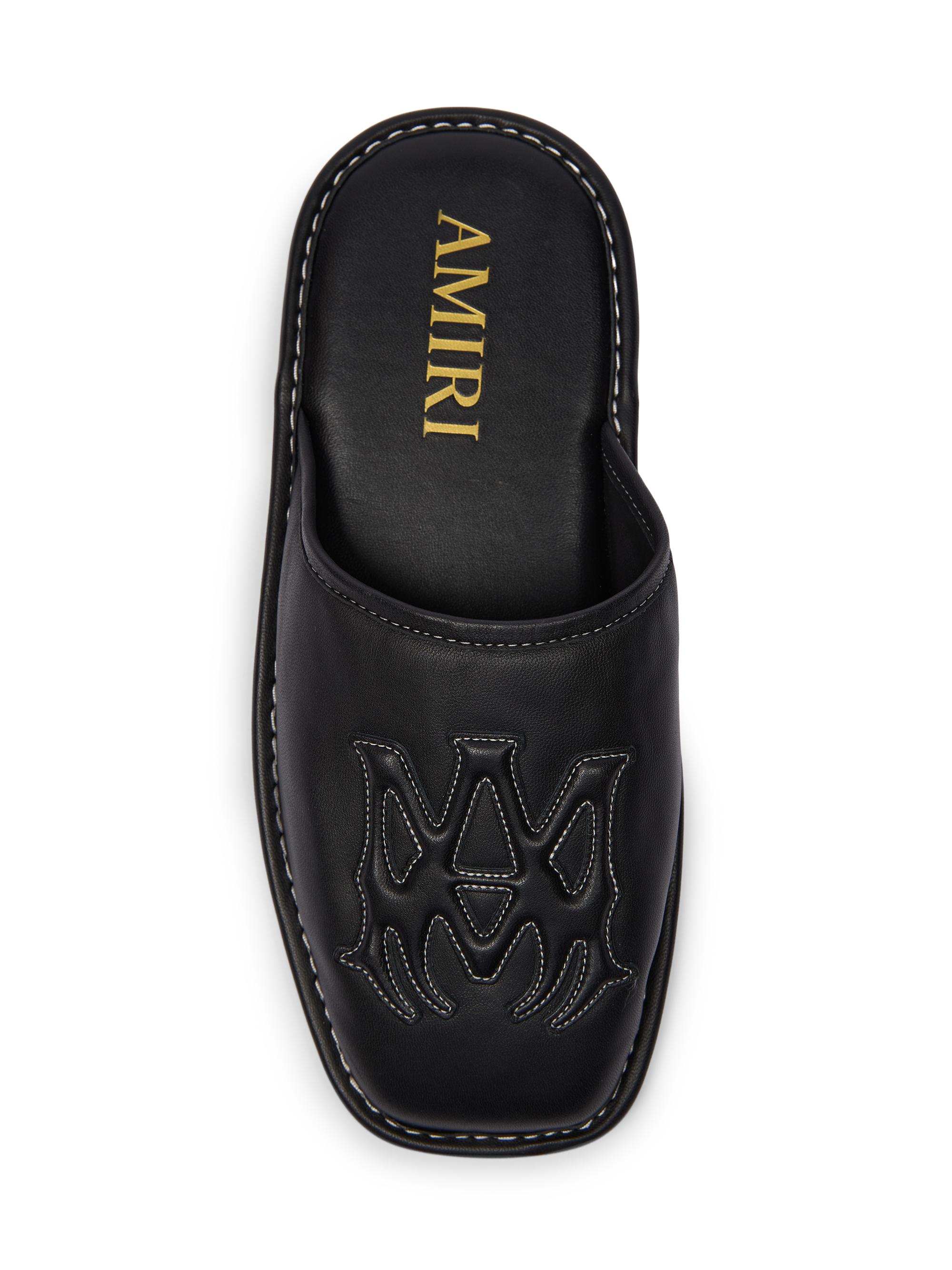 Amiri MA Logo Embossed Leather Mules | Saks Fifth Avenue