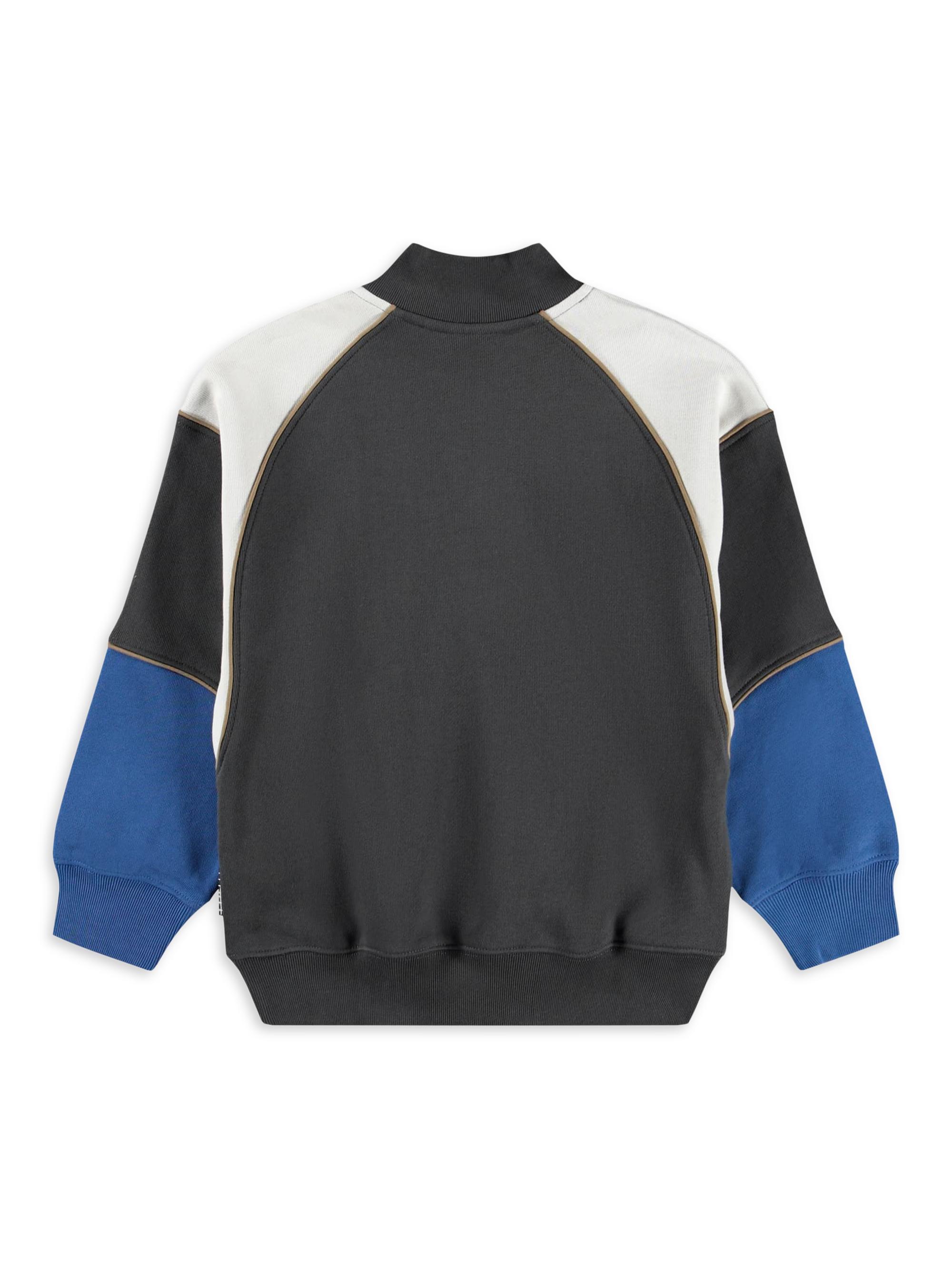 Molo Little Boy's & Boy's Marty Half-Zip Pullover Sweatshirt - Pirate Black | Thumbnail 2