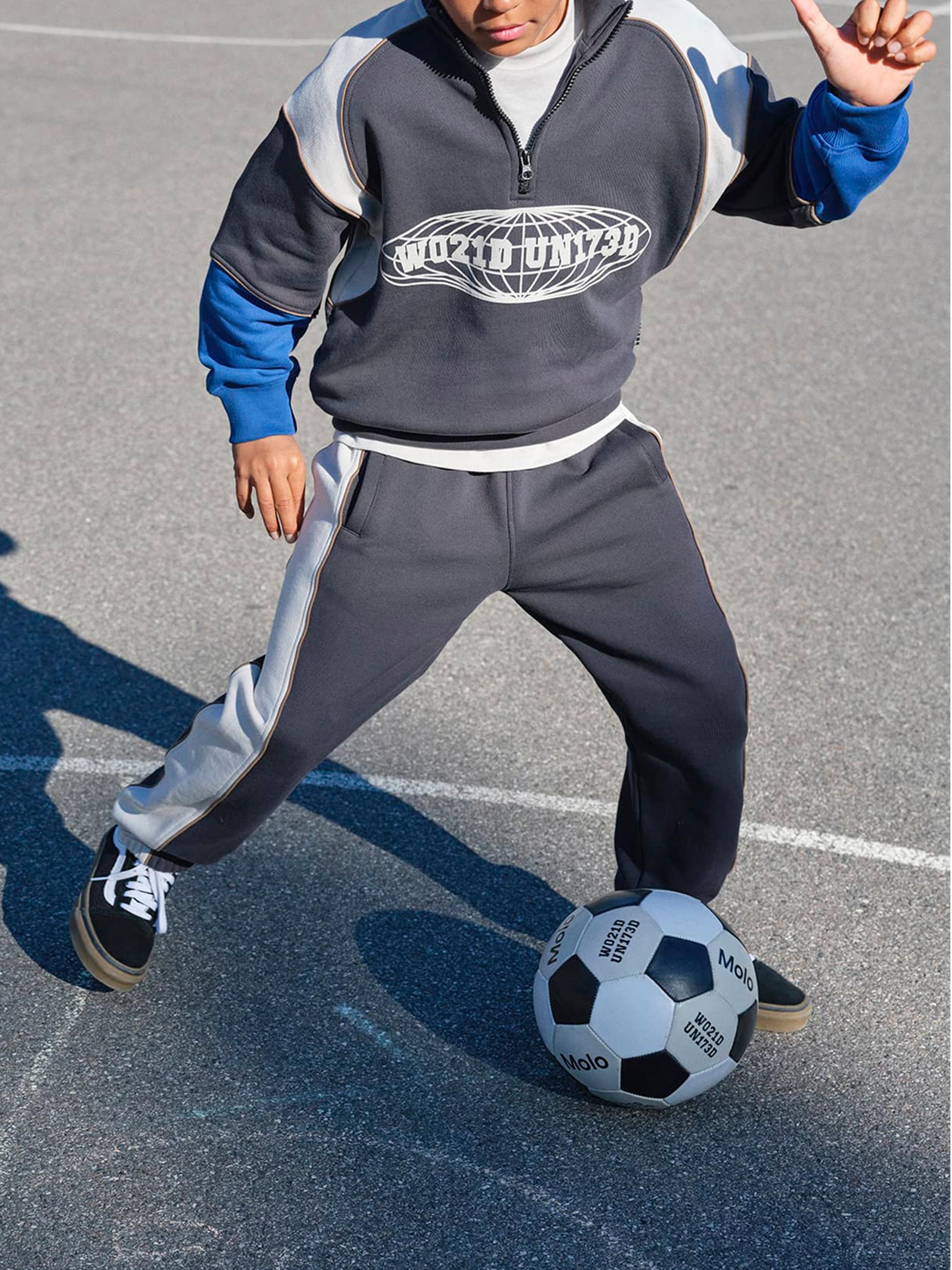 Molo Little Boy's & Boy's Marty Half-Zip Pullover Sweatshirt - Pirate Black | Thumbnail 6
