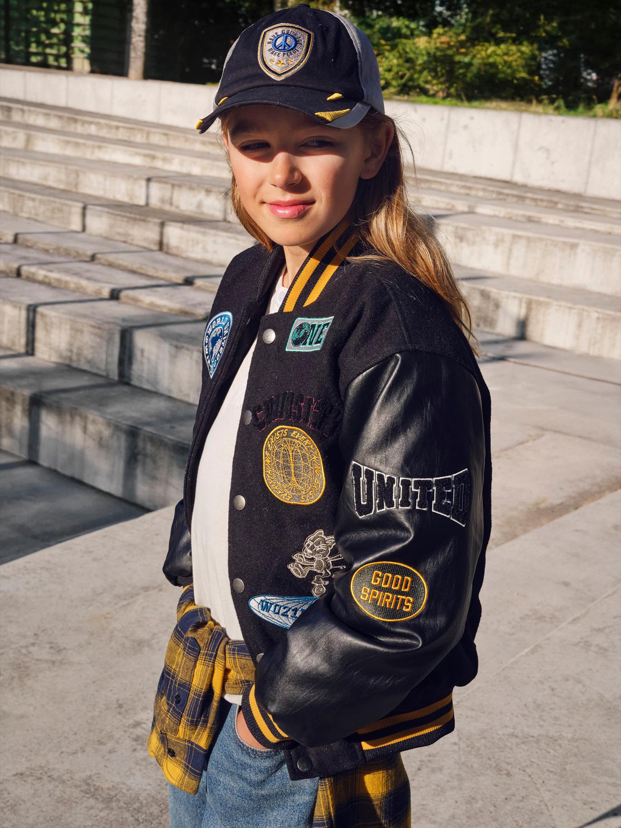 Molo Little Boy's & Boy's Hani Baseball Jacket - Black | Thumbnail 4