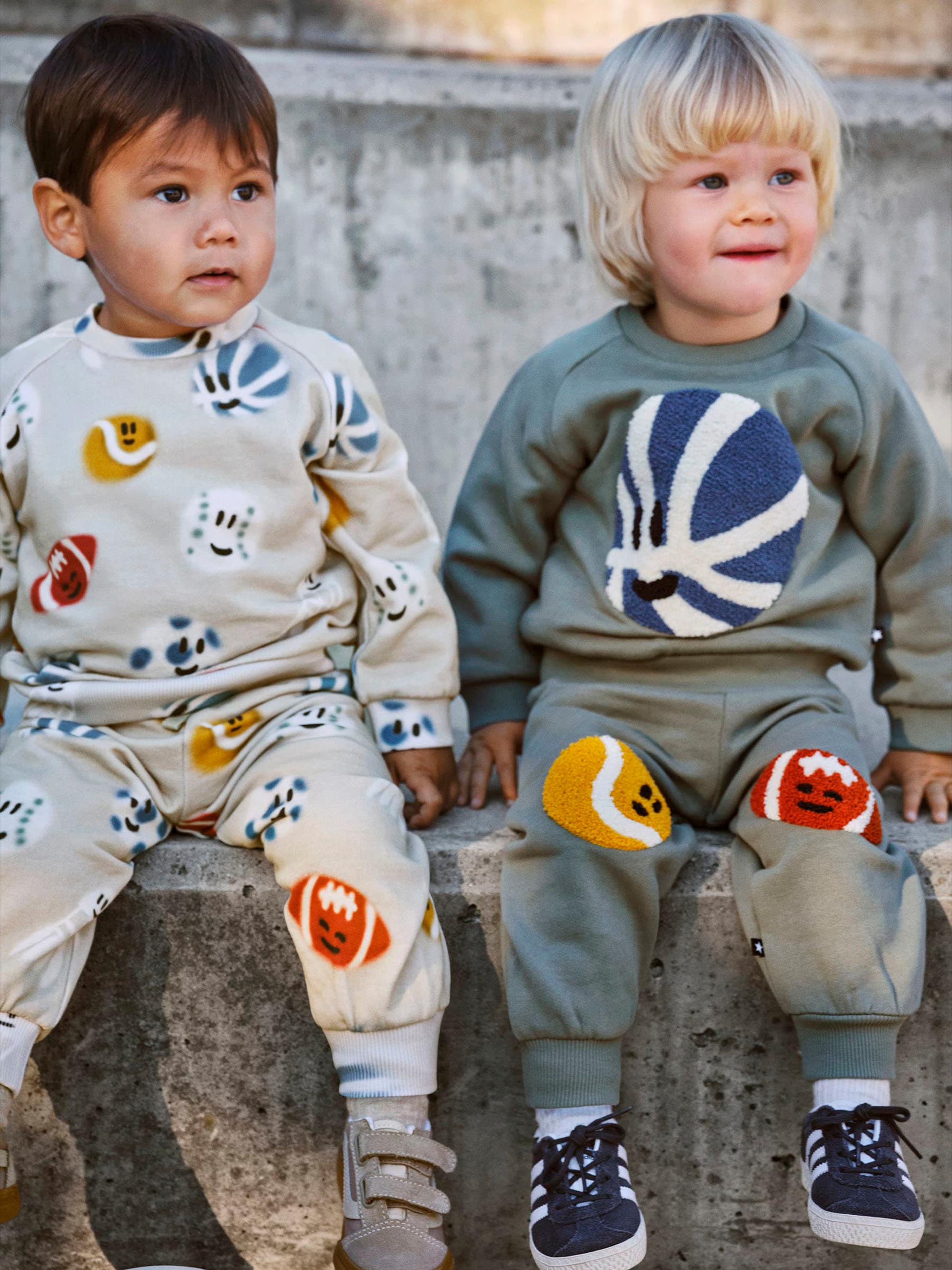 Molo Baby's & Little Kid's Chenille Basketball Sweater - Cladonia | Thumbnail 6