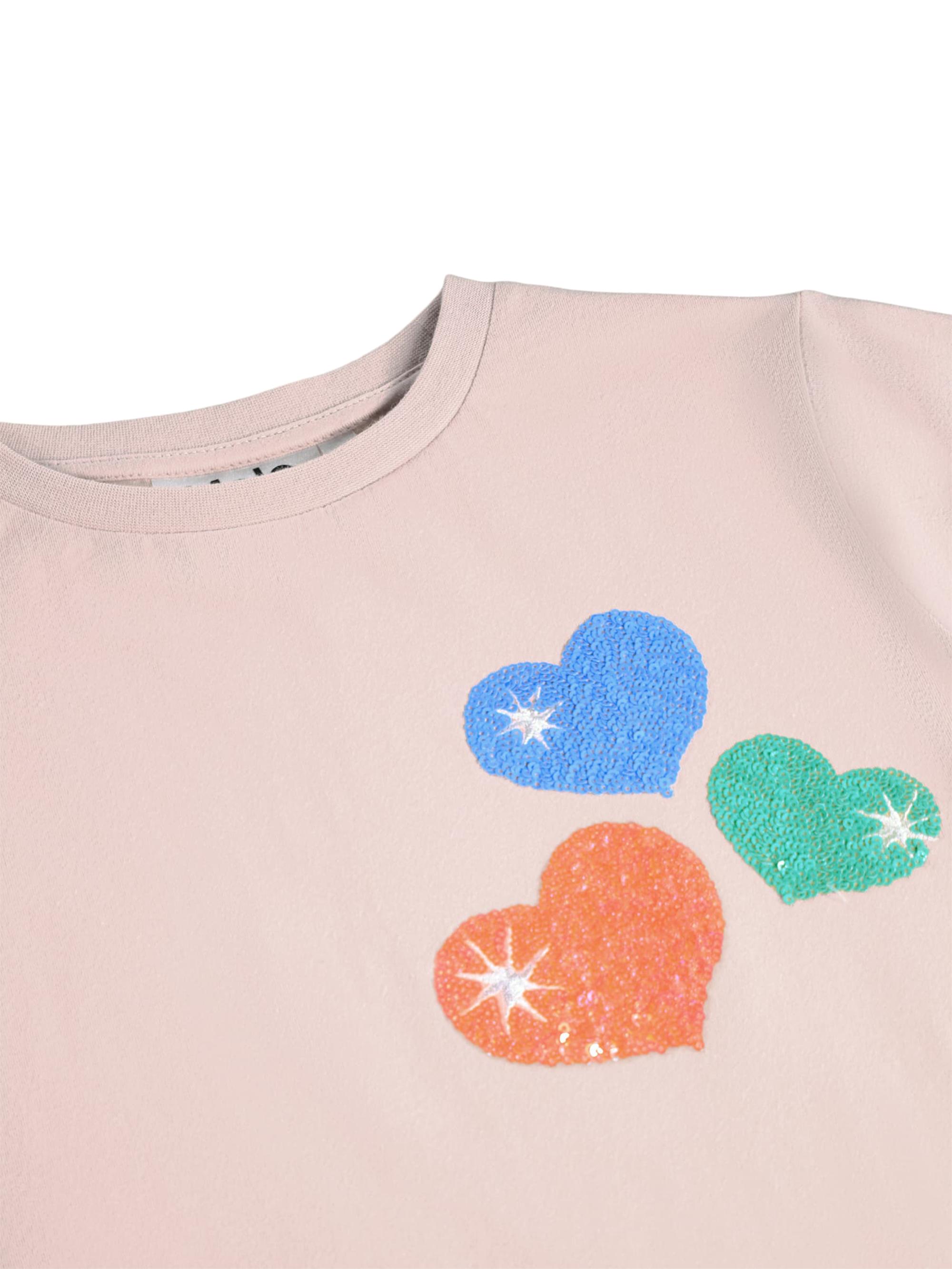 Molo Little Girl's & Girl's Ranva Sequin Heart T-Shirt - Petal Blush | Thumbnail 3