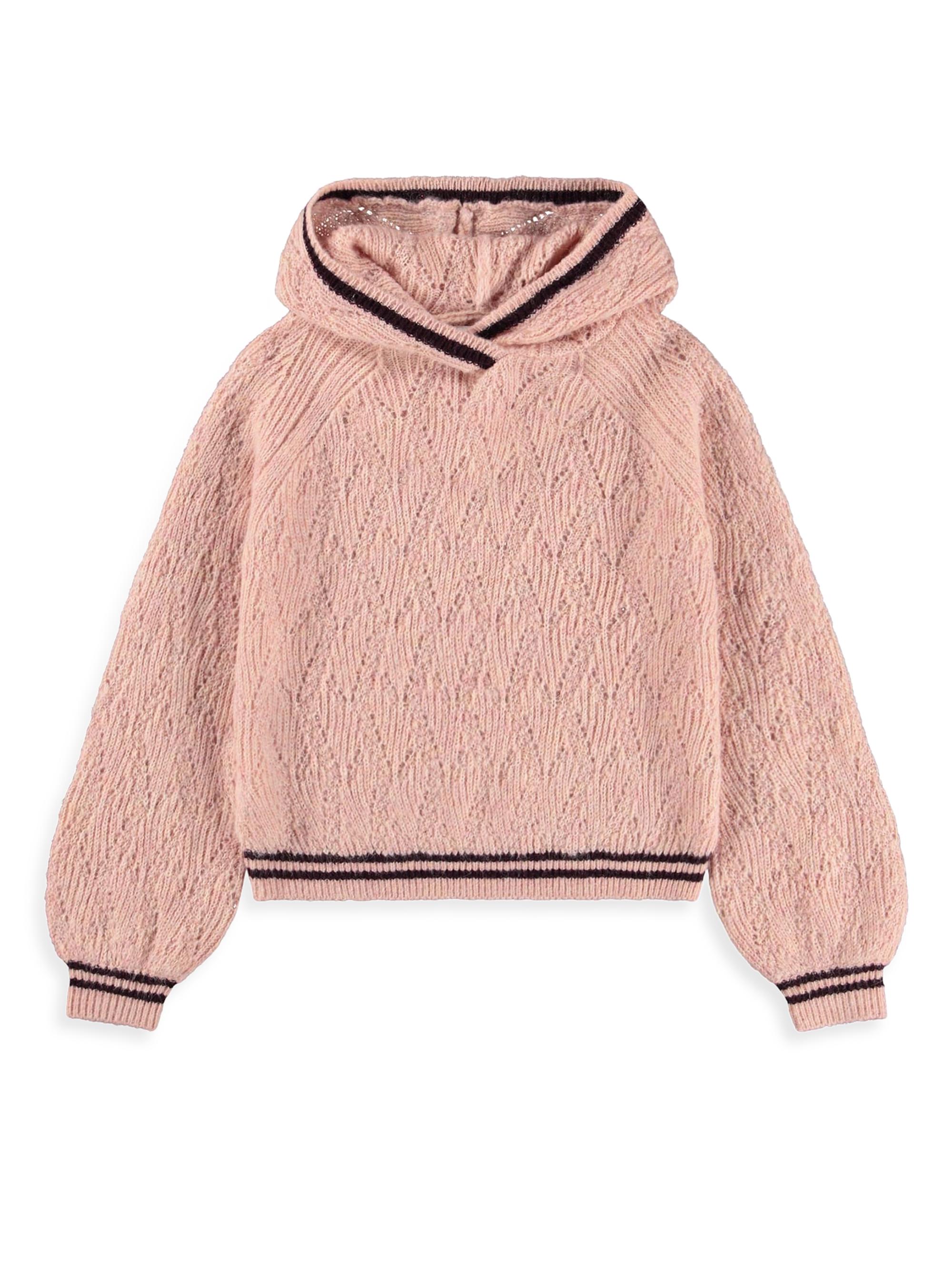 Molo Little Girl's & Girl's Gitta Pointelle-Knit Hoodie - Petal Blush