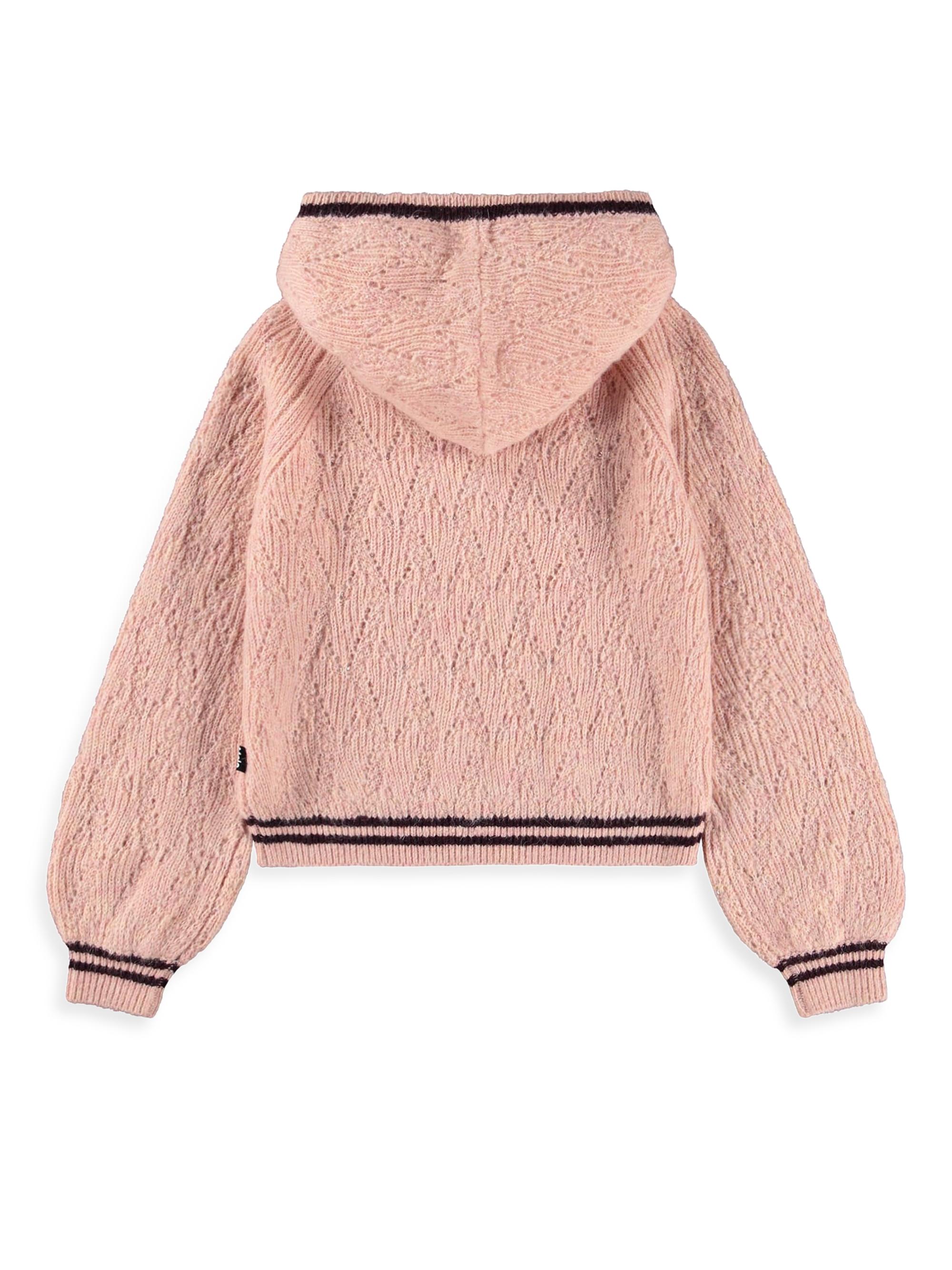 Molo Little Girl's & Girl's Gitta Pointelle-Knit Hoodie - Petal Blush | Thumbnail 2