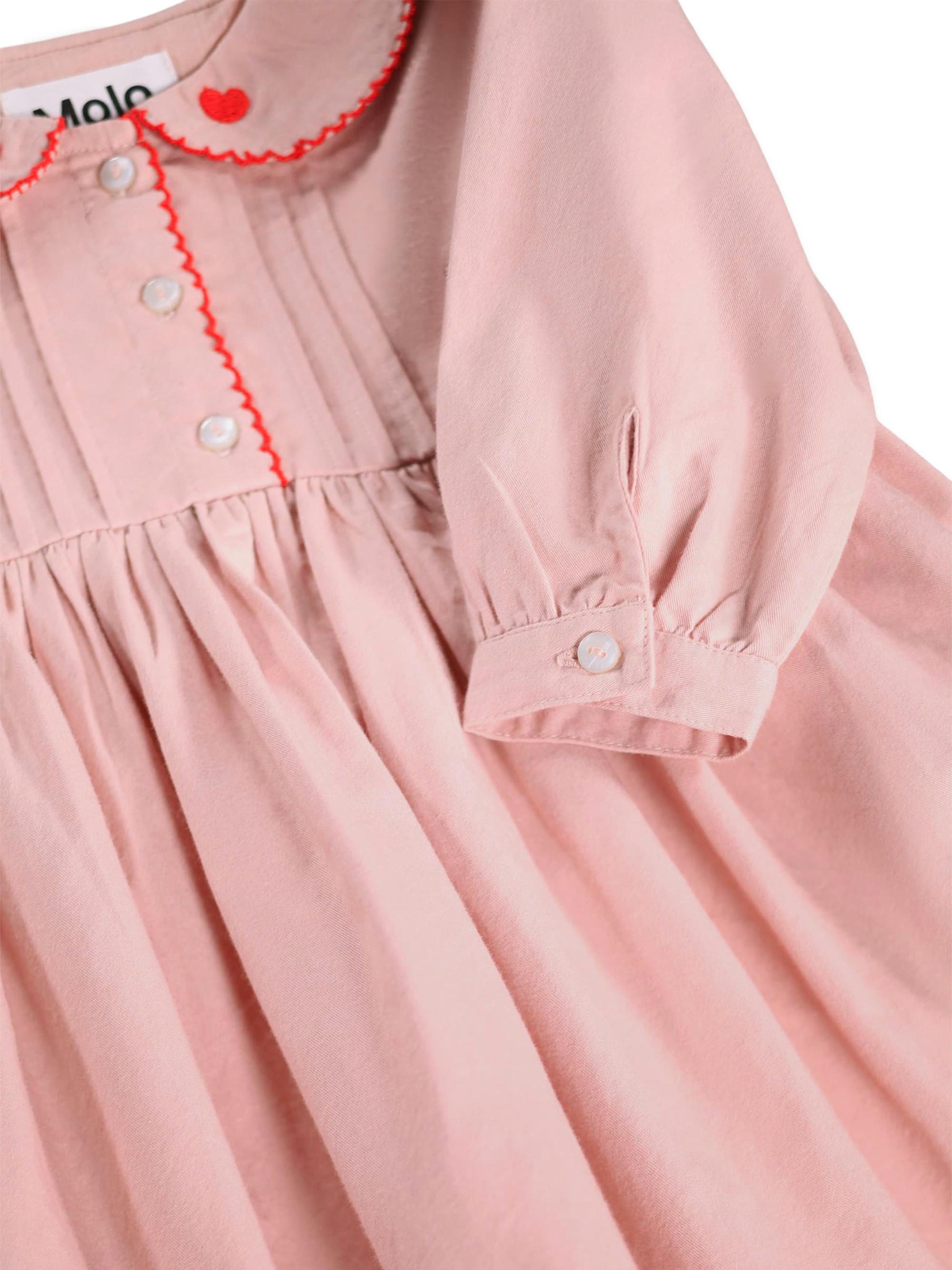 Molo Baby Girl's & Little Girl's Charlette Pintucked Dress - Petal Blush | Thumbnail 6