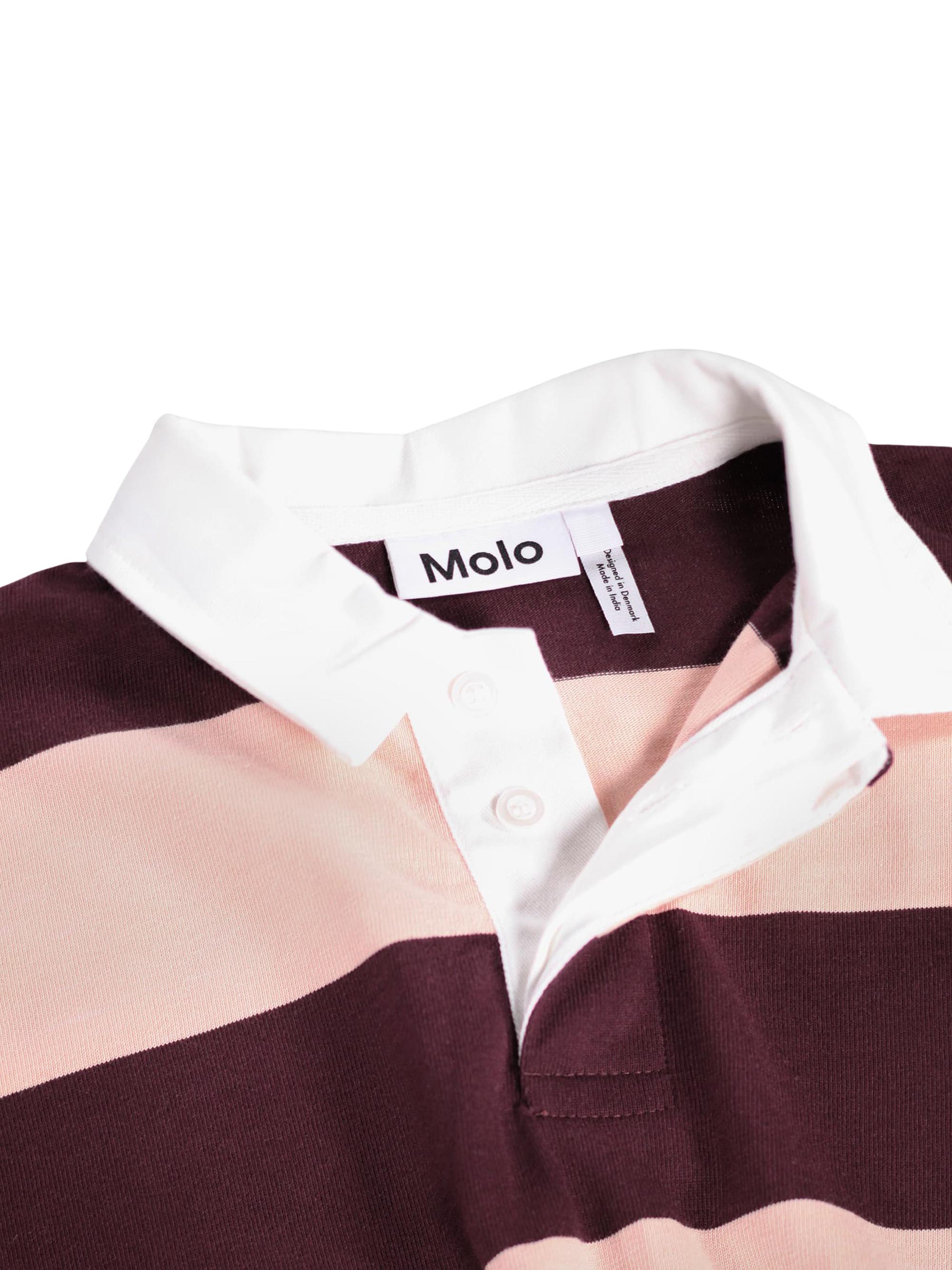 Molo Little Girl's & Girl's Carlott Striped Polo Shirtdress - Berry Petal | Thumbnail 5