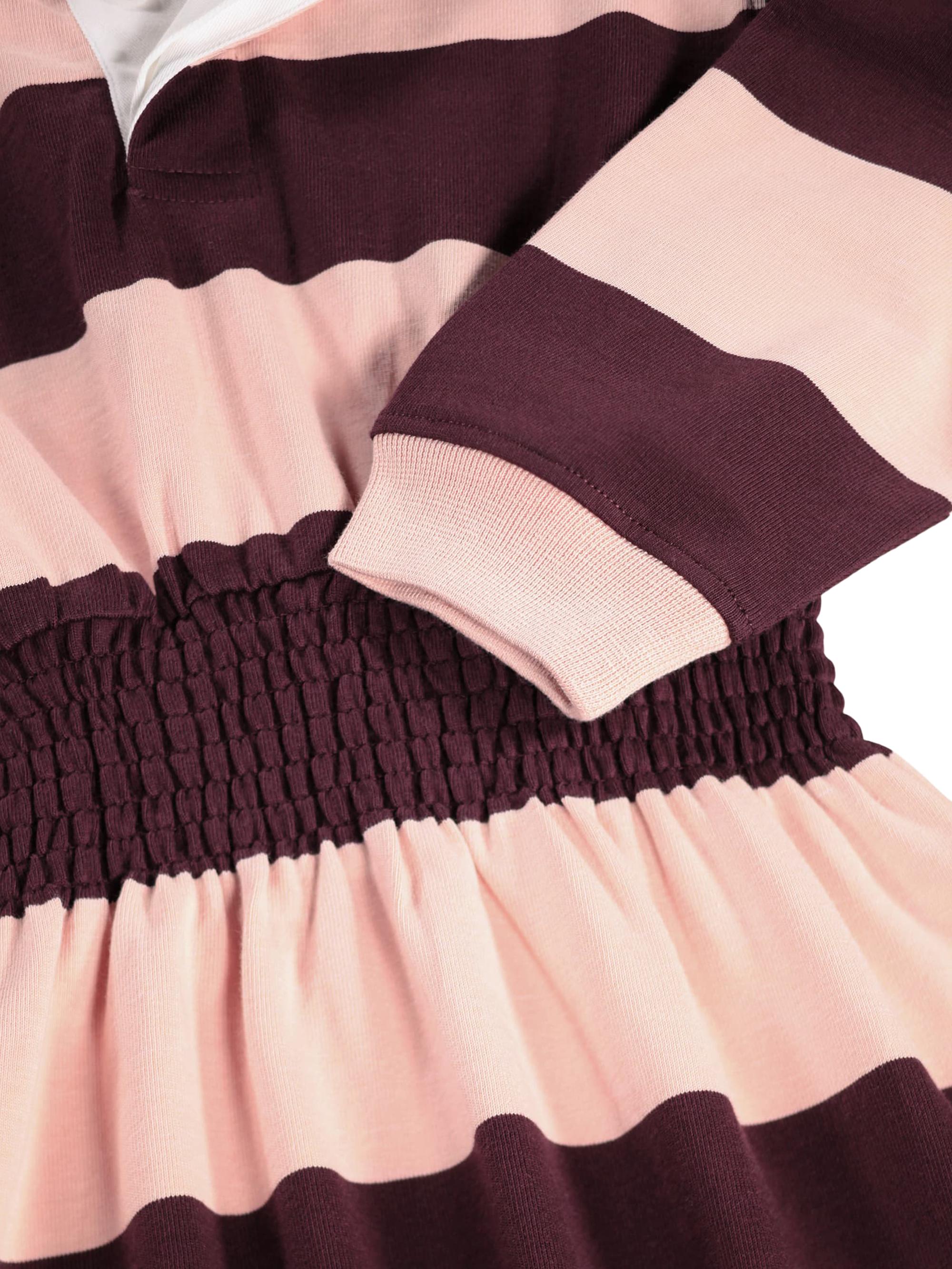 Molo Little Girl's & Girl's Carlott Striped Polo Shirtdress - Berry Petal | Thumbnail 6