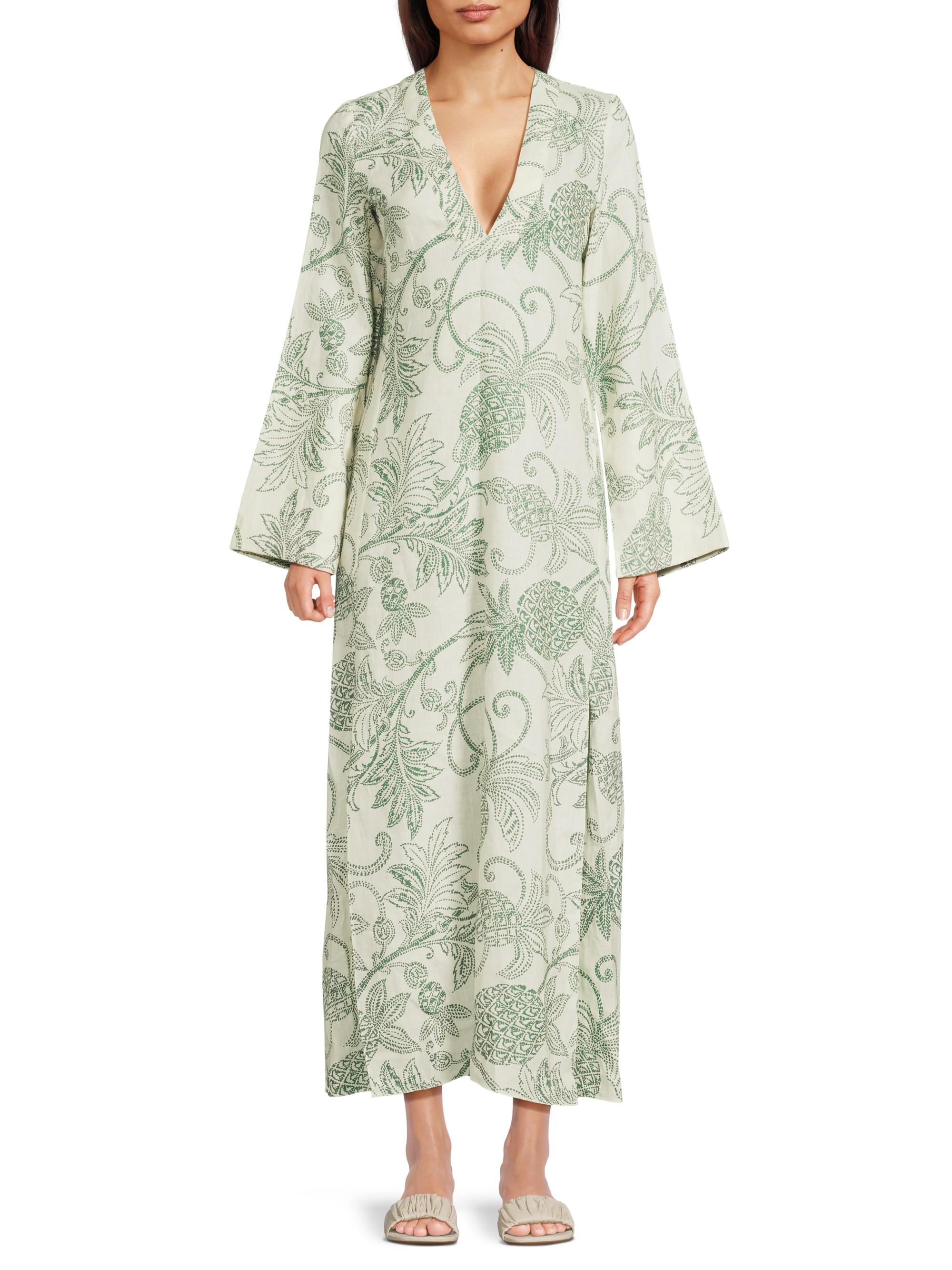 lemlem Theodora Linen Caftan Dress | Saks Fifth Avenue
