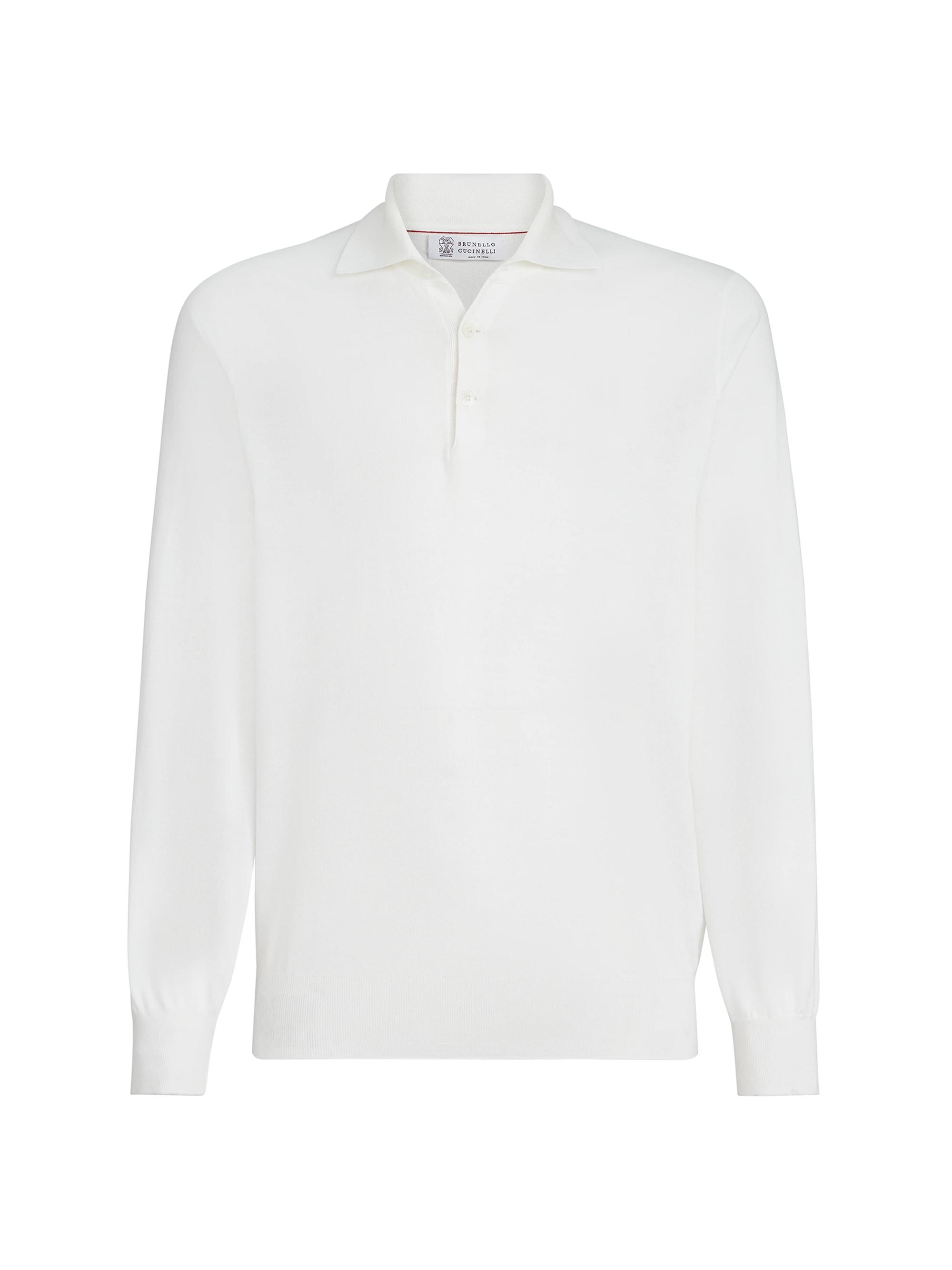 Brunello Cucinelli Men's Cotton Lightweight Knit Polo Shirt - Panama