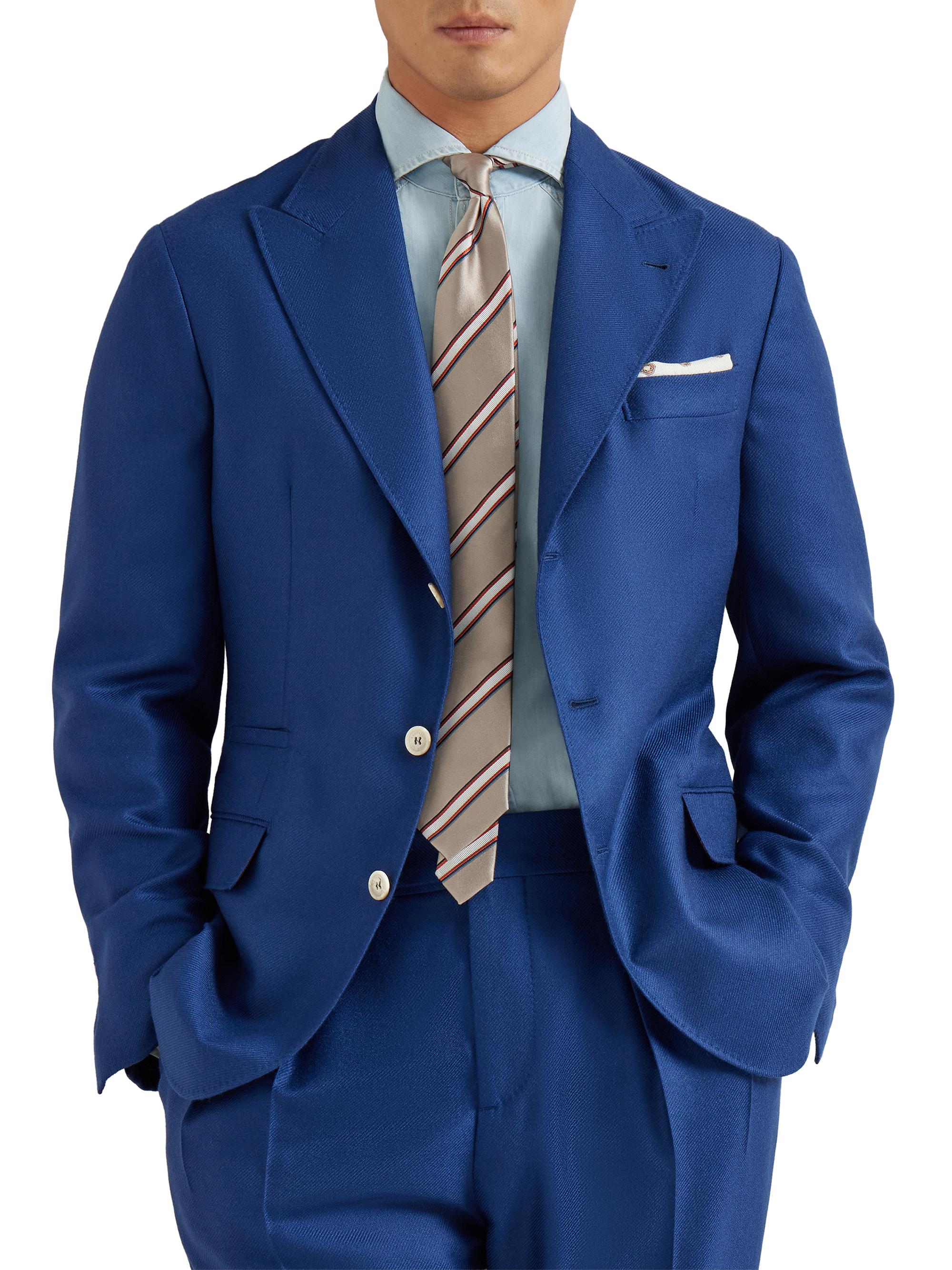 Brunello Cucinelli Cashmere and Silk Diagonal Deconstructed Blazer