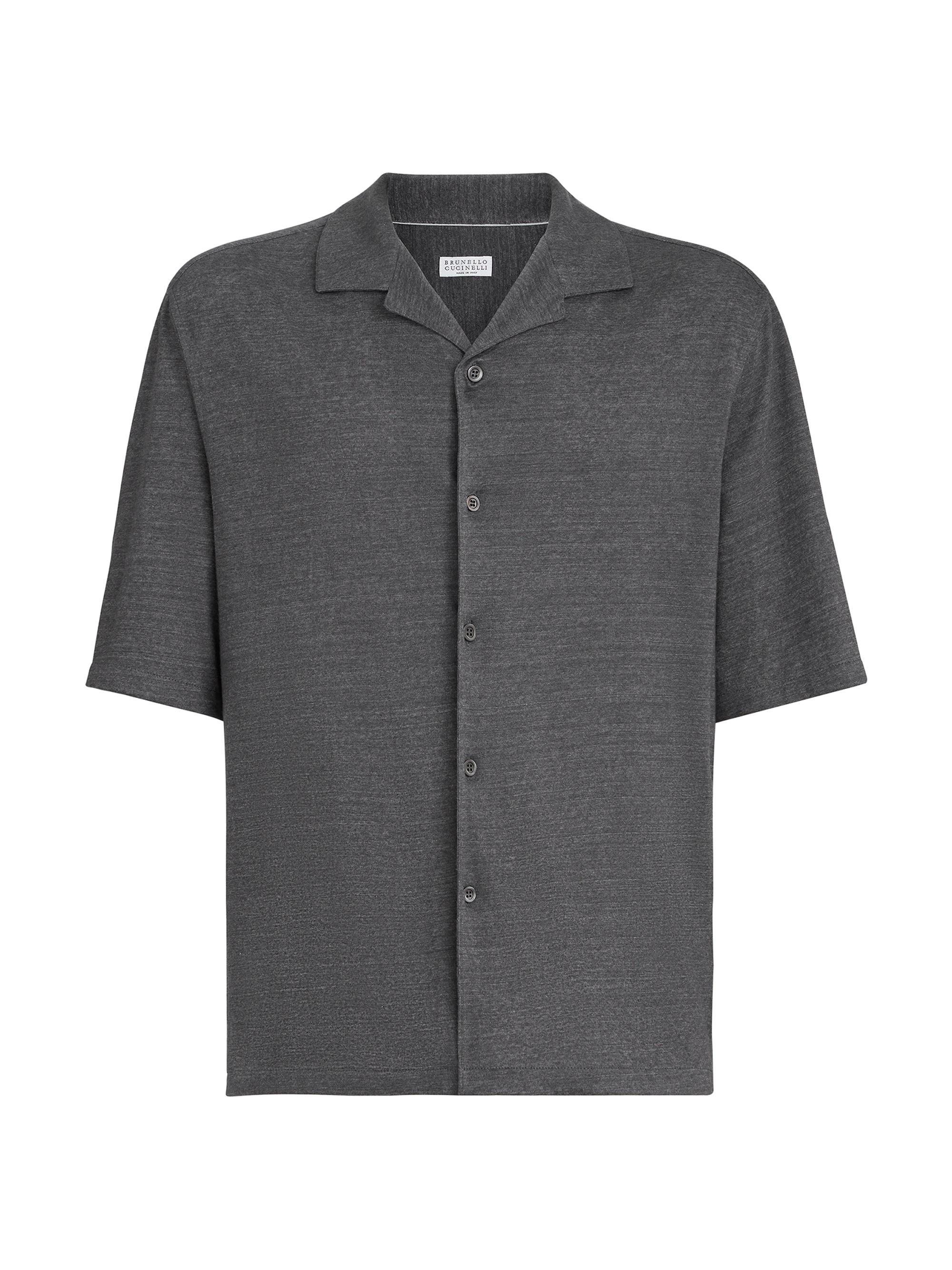Brunello Cucinelli Ethnic Stripe Seersucker Easy Fit Short Sleeve