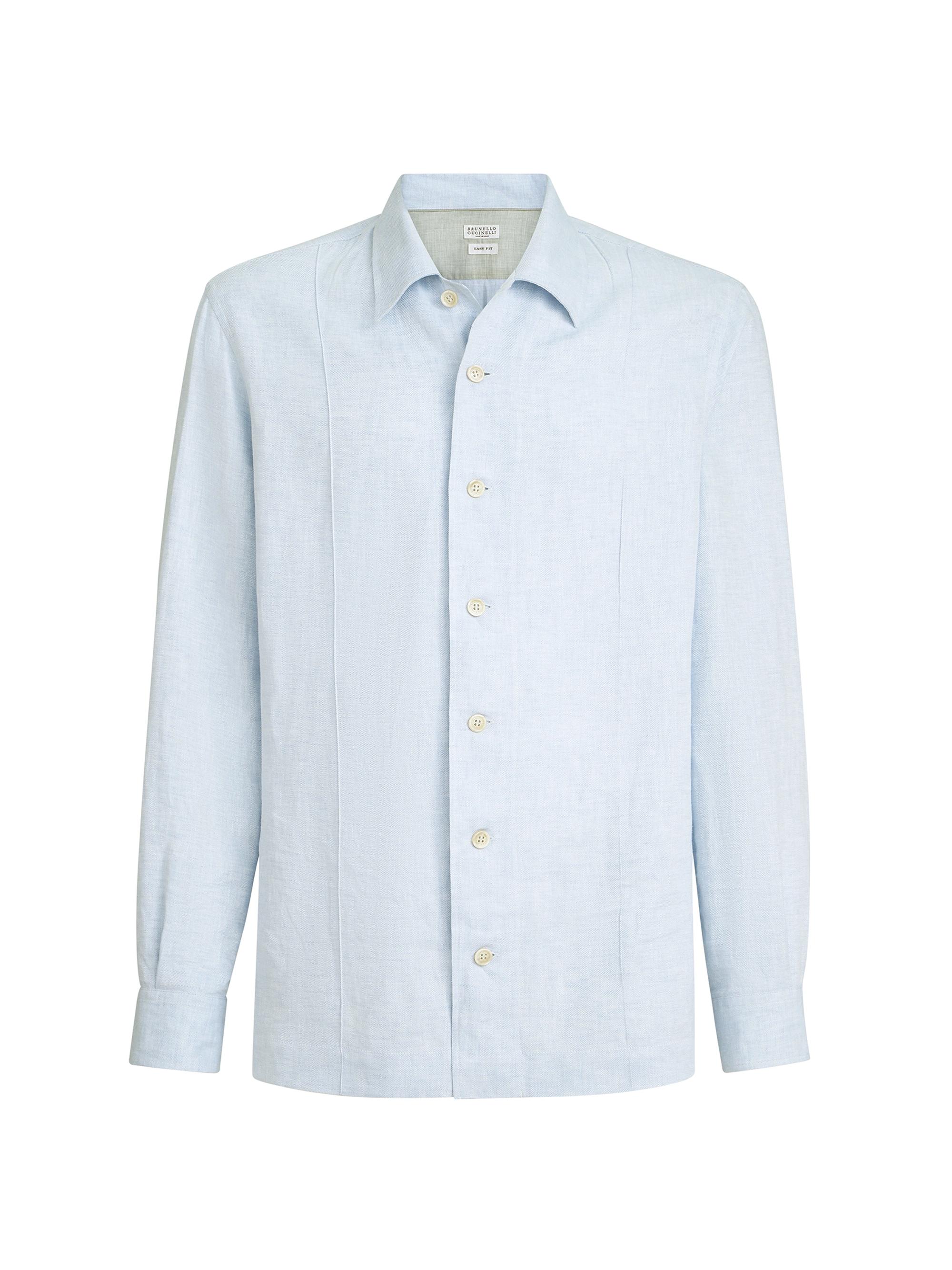 Brunello Cucinelli Lightweight Oxford Slim Fit Shirt with Spread