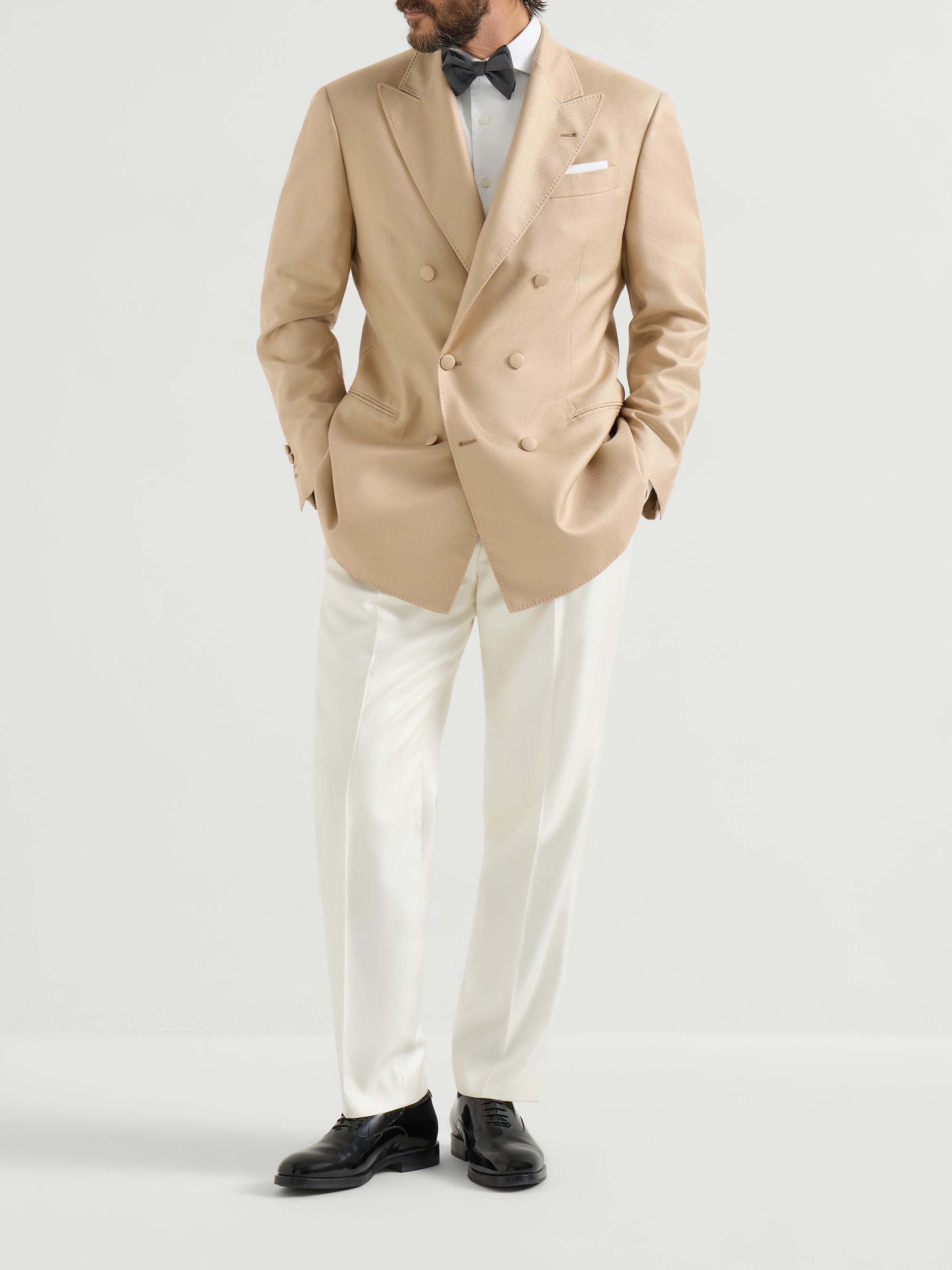 Brunello Cucinelli Silk Diagonal One and a Half Breasted Tuxedo