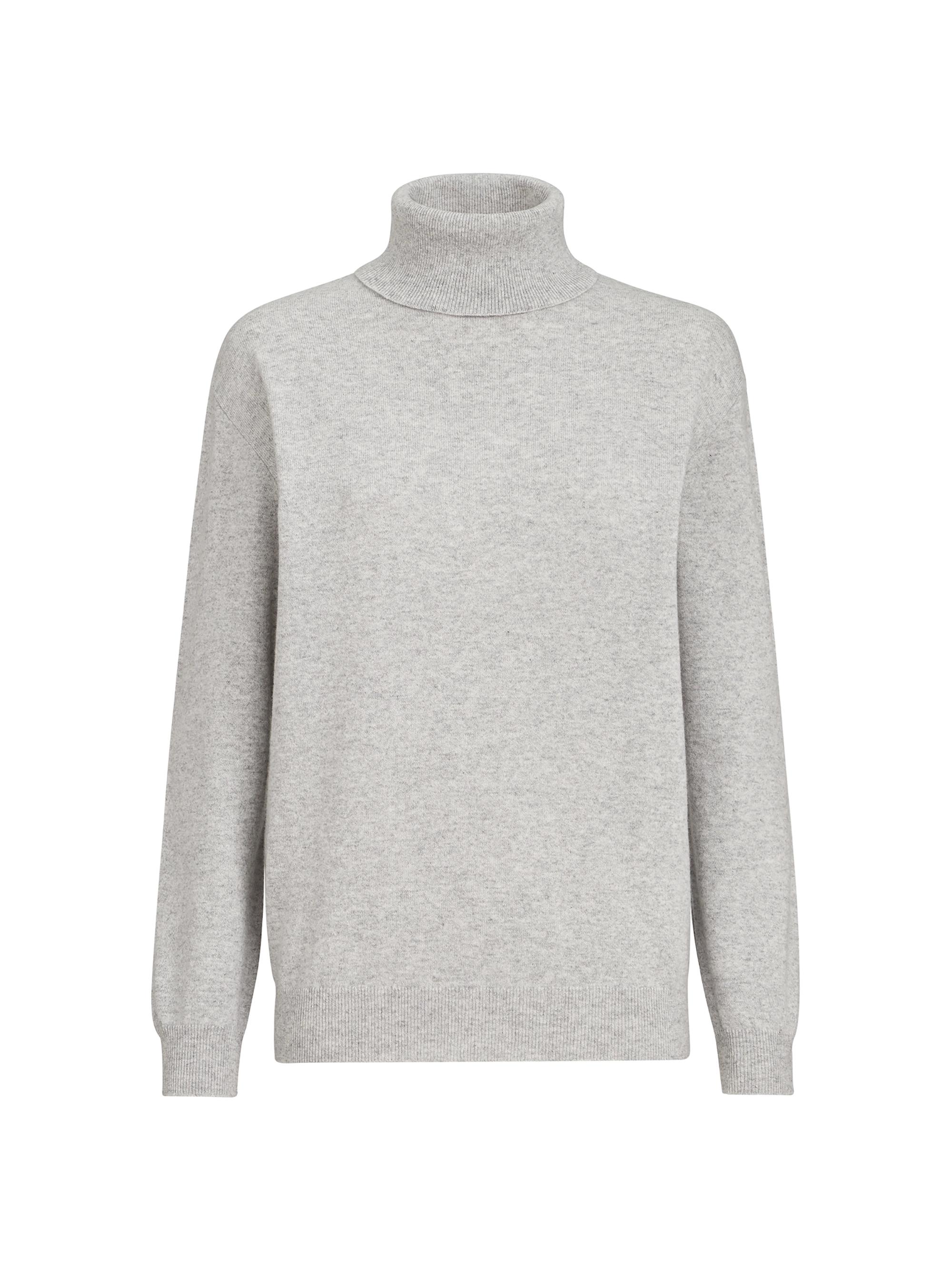 Brunello Cucinelli Women's Cashmere Turtleneck Sweater with Monili - Pebble