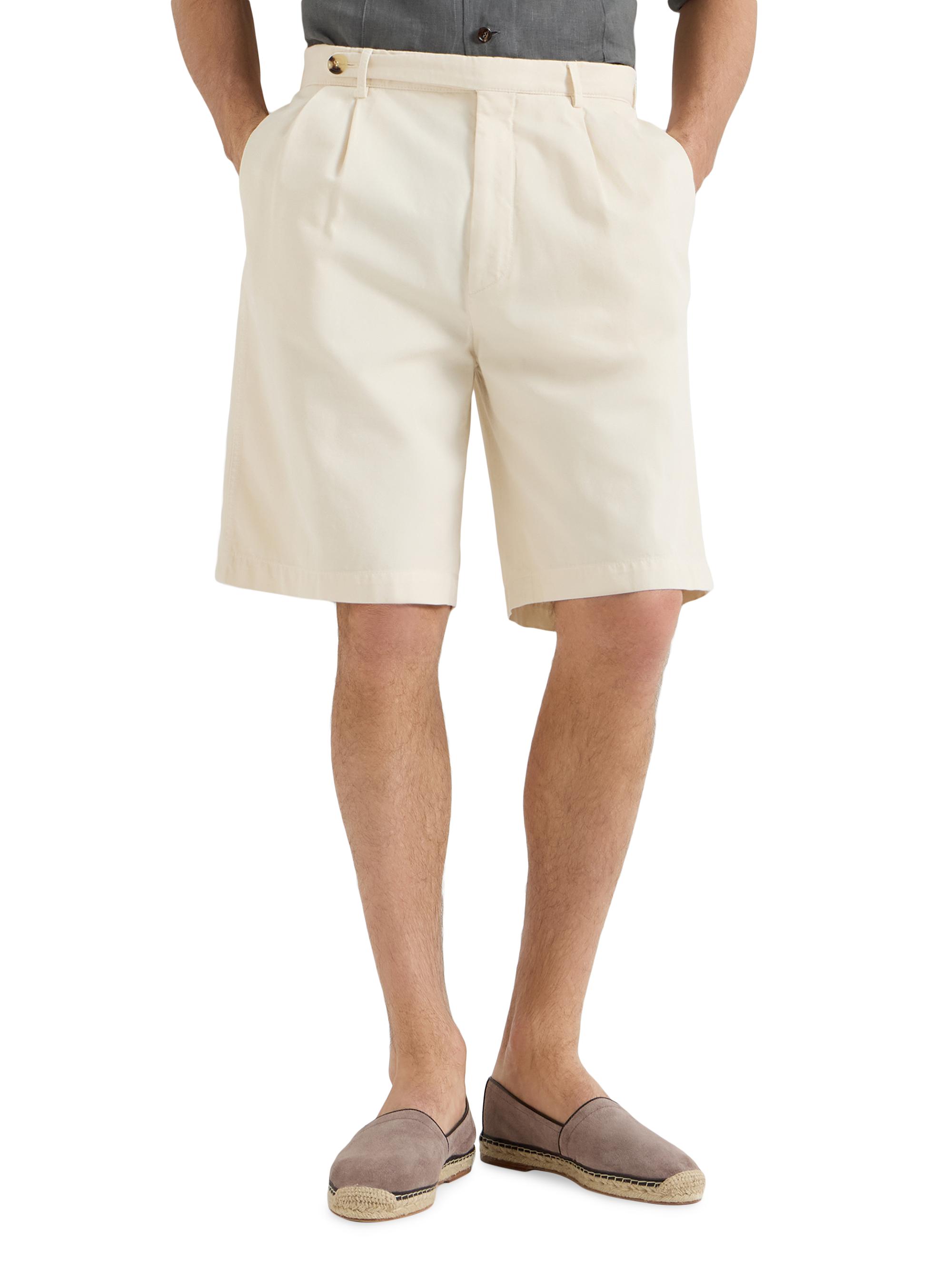 Brunello Cucinelli Bermuda Shorts in Twisted Cotton Gabardine with