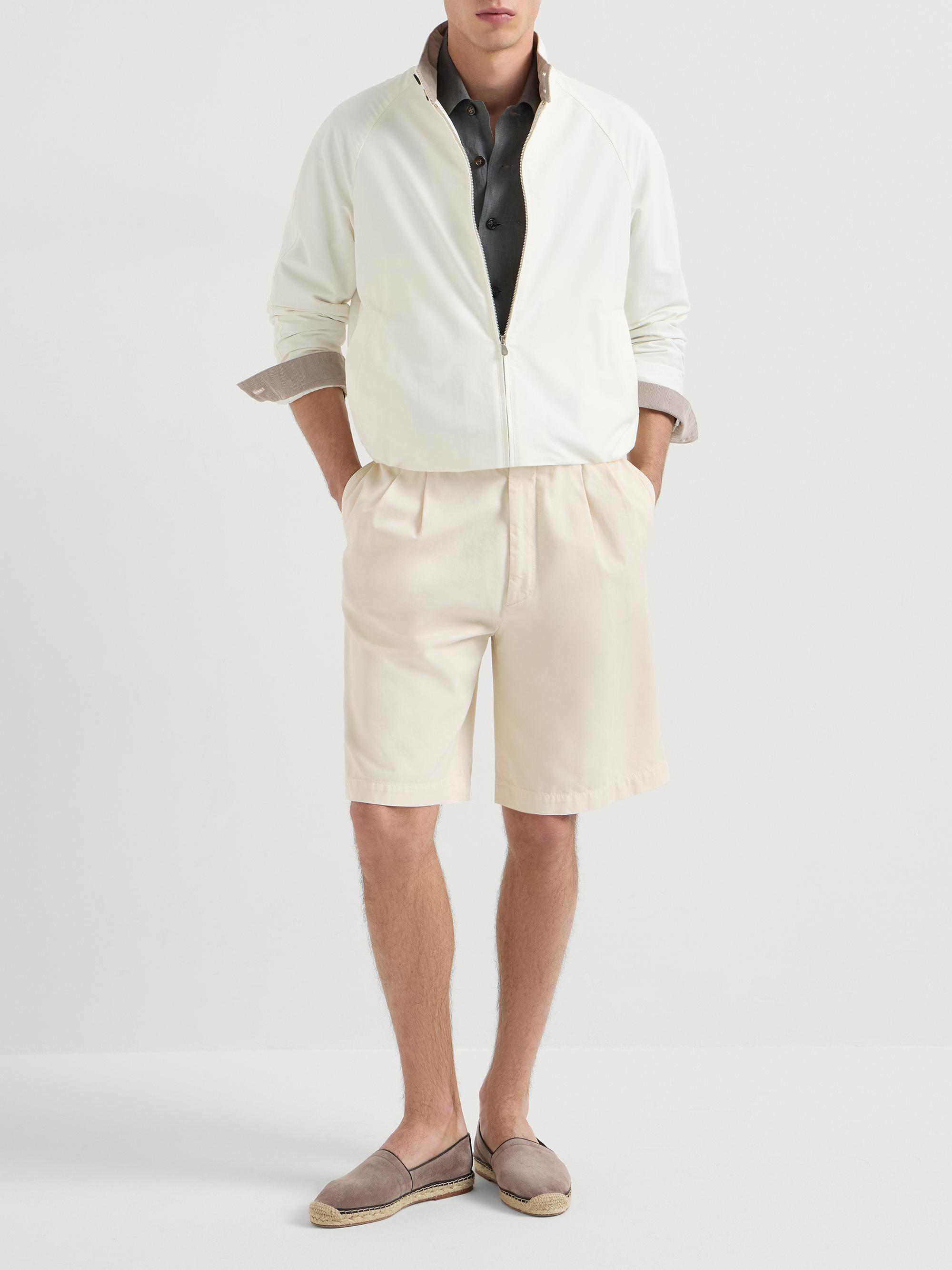 Brunello Cucinelli Bermuda Shorts in Twisted Cotton Gabardine with