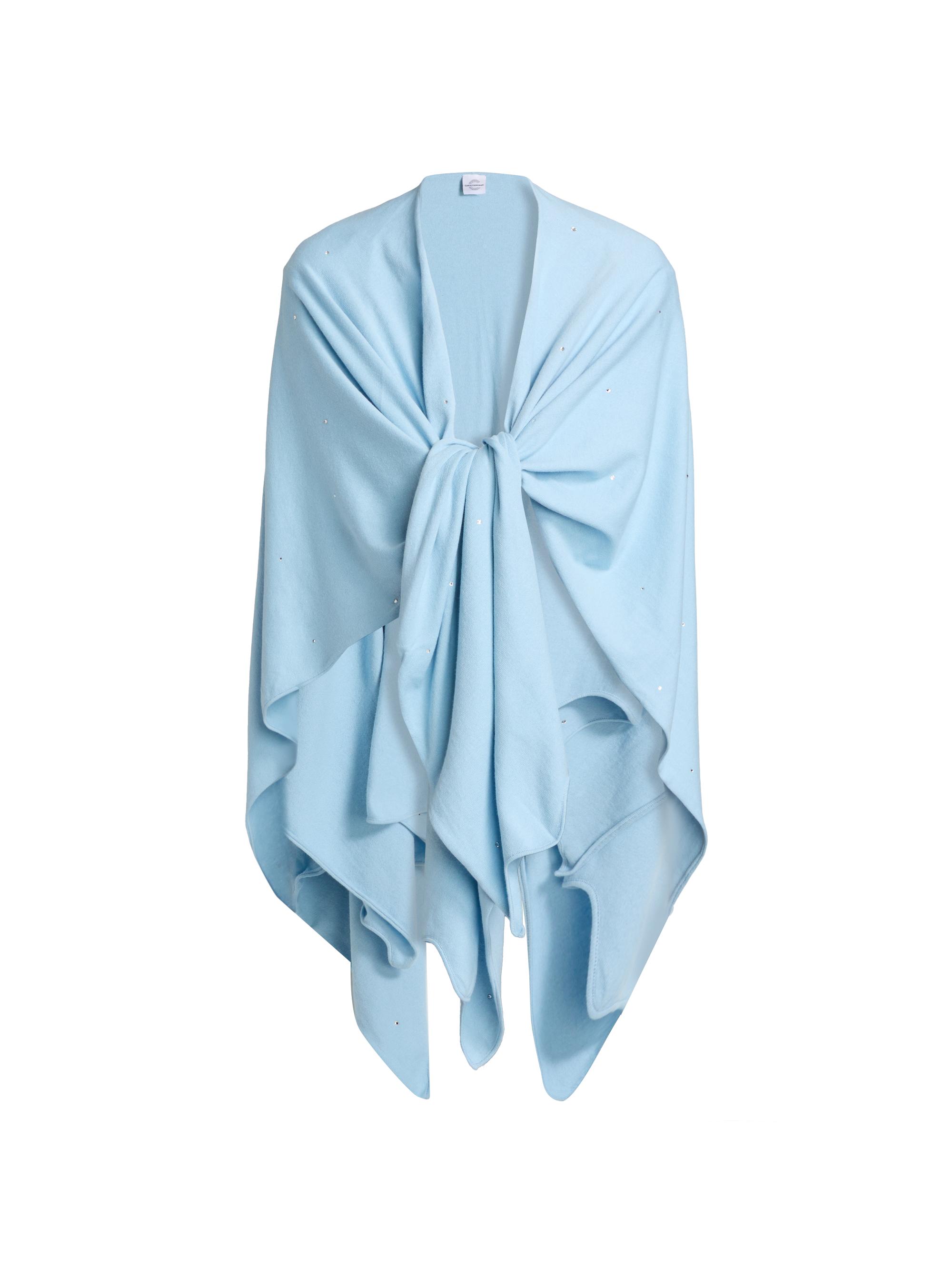 Carolyn Rowan Collection Women's Sequin Cashmere-Silk Ruana - Blue | Thumbnail 8