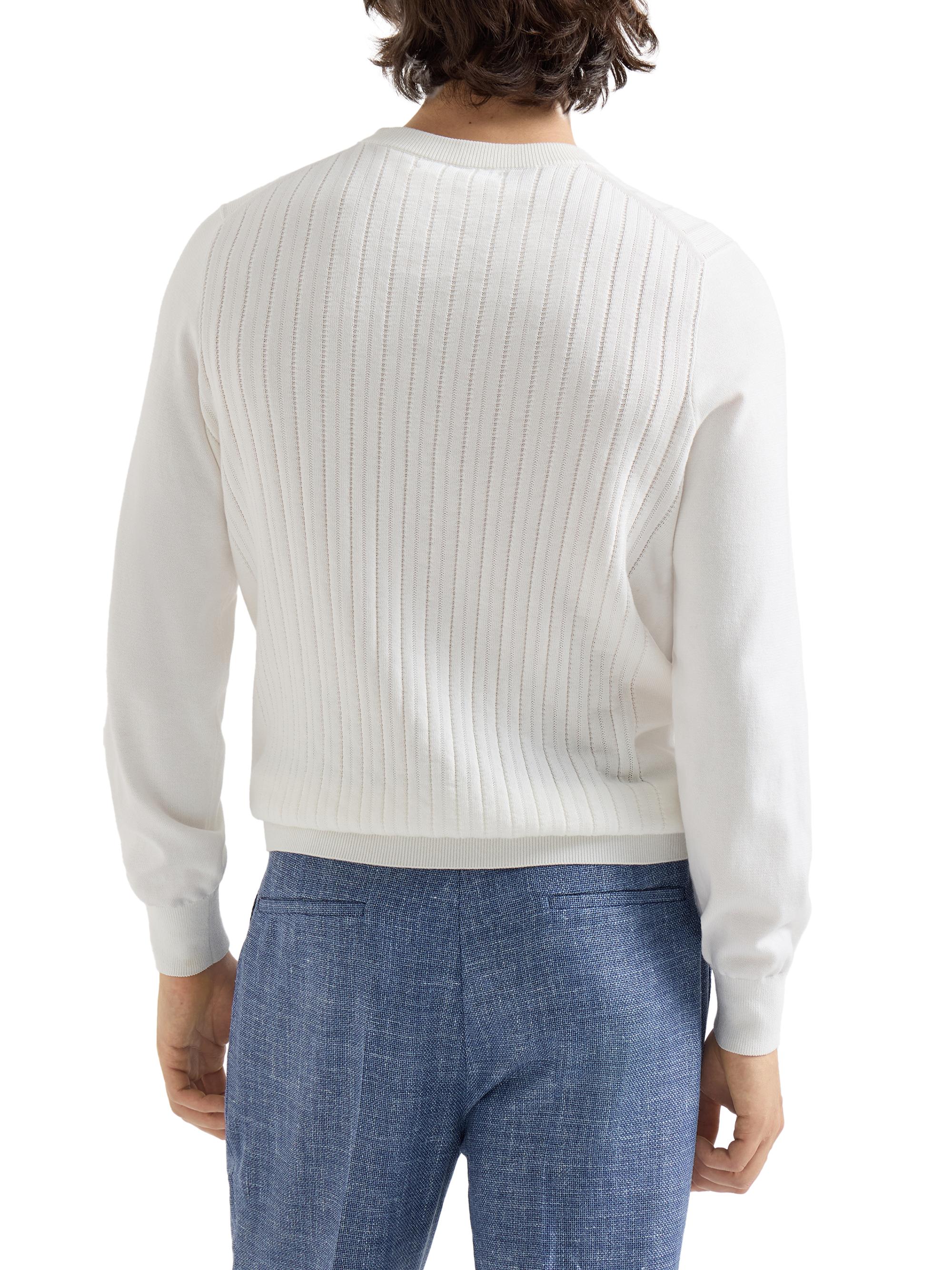 Brunello Cucinelli Cotton Textured Rib Sweater | Saks Fifth Avenue
