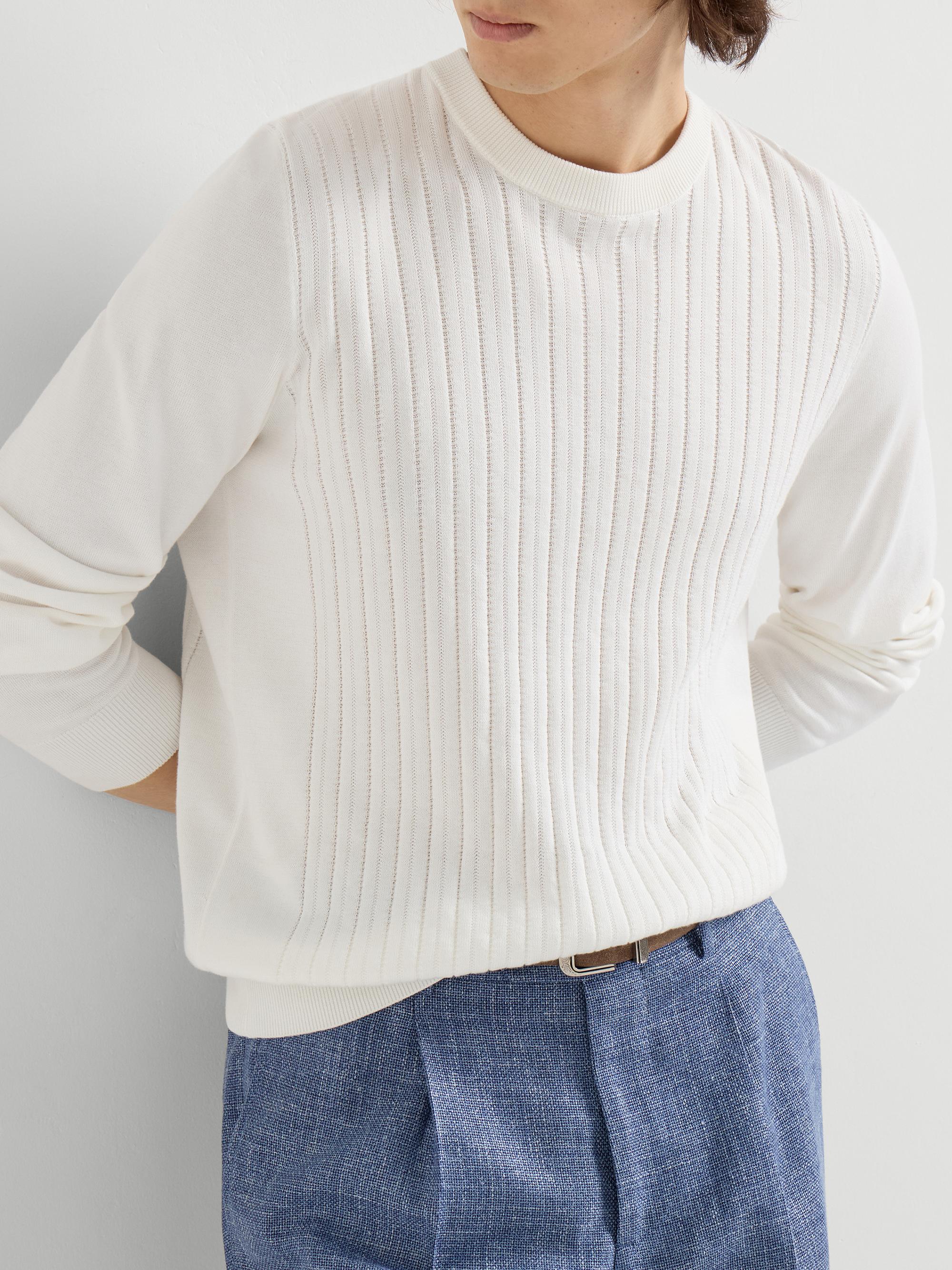 Cotton Textured Rib Sweater