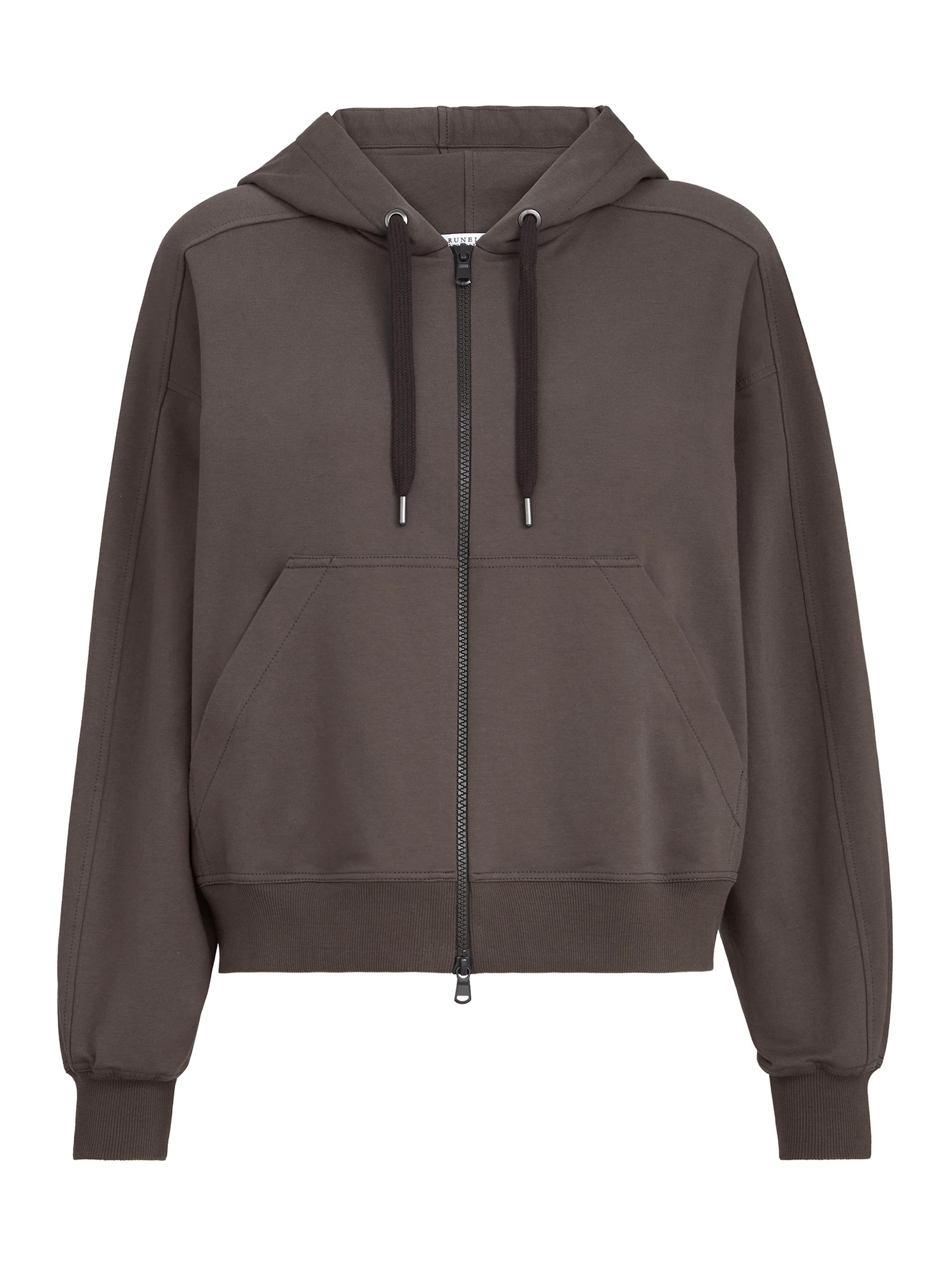Alexander Wang Rhinestone-Embellished Terry Zip-Front Hoodie