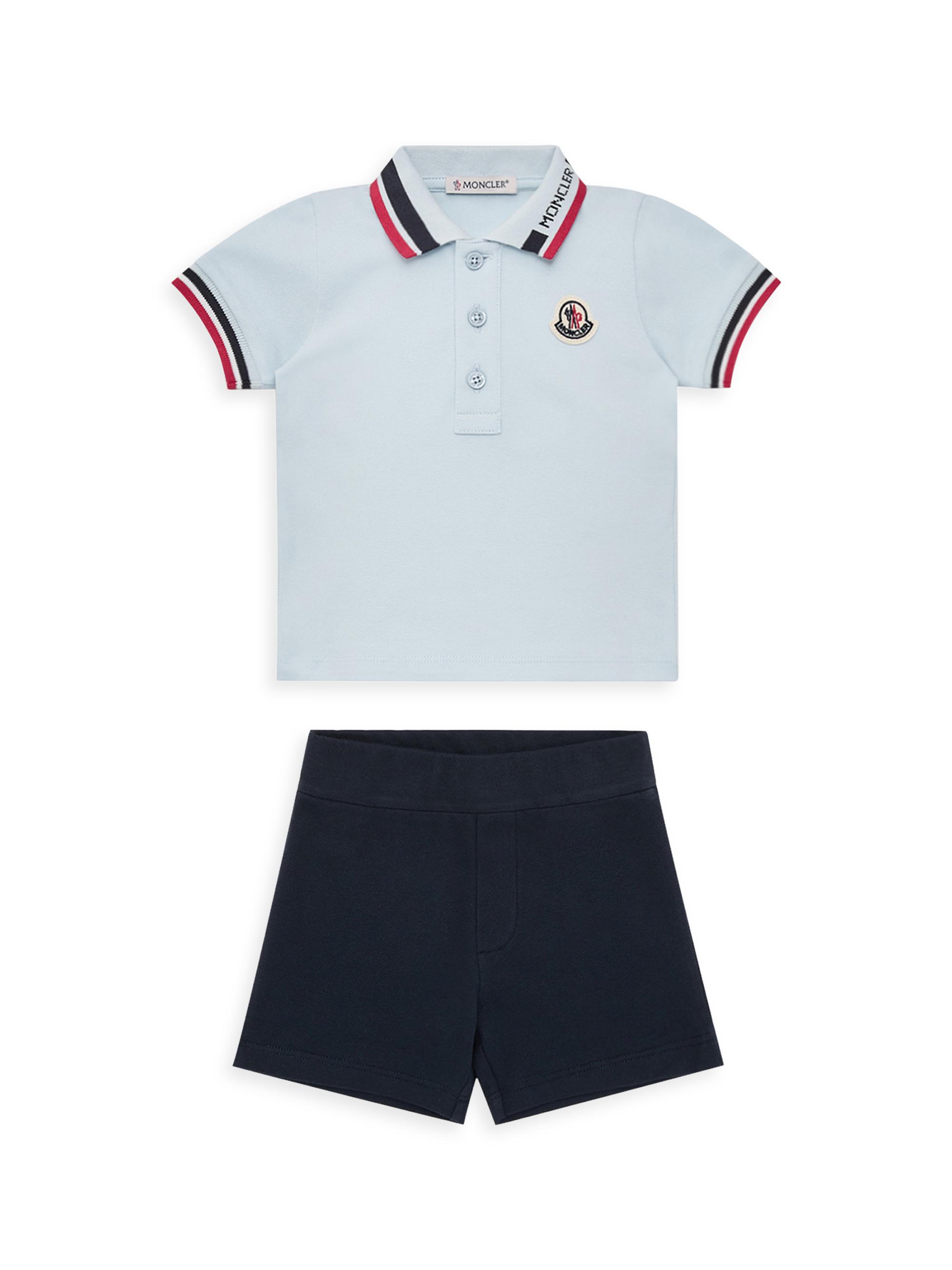 Moncler Baby Boy's & Little Boy's Set in Cotton Piquet - Blue