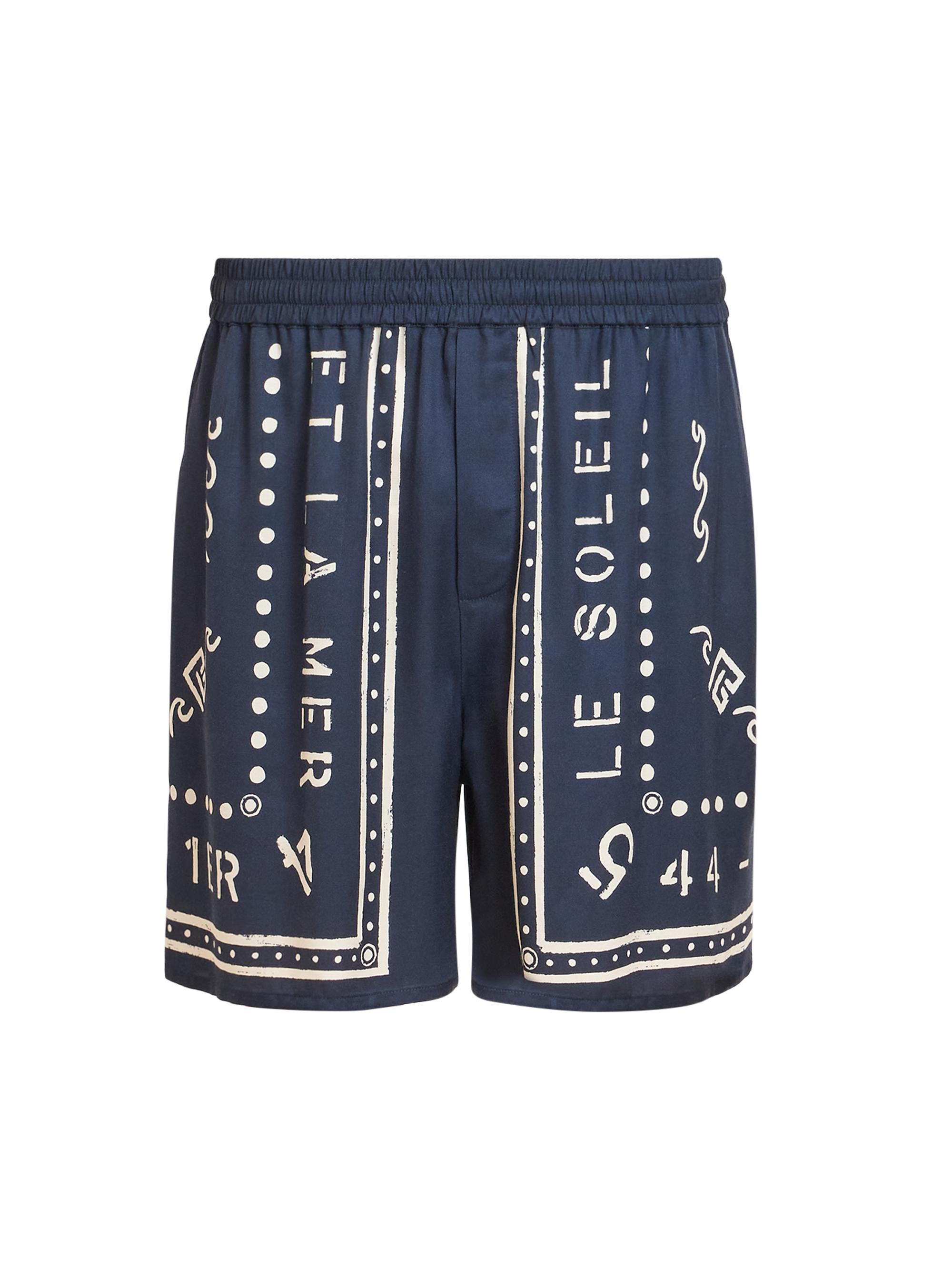 Balmain Men's Club 45 Printed Shorts - Marine Beige Clair
