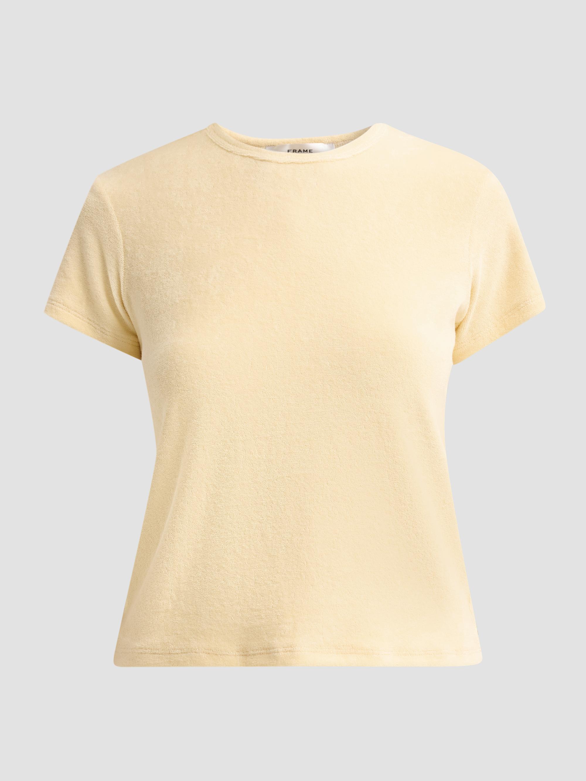 FRAME Women's The Terry Baby T-Shirt - Lemon | Thumbnail 6