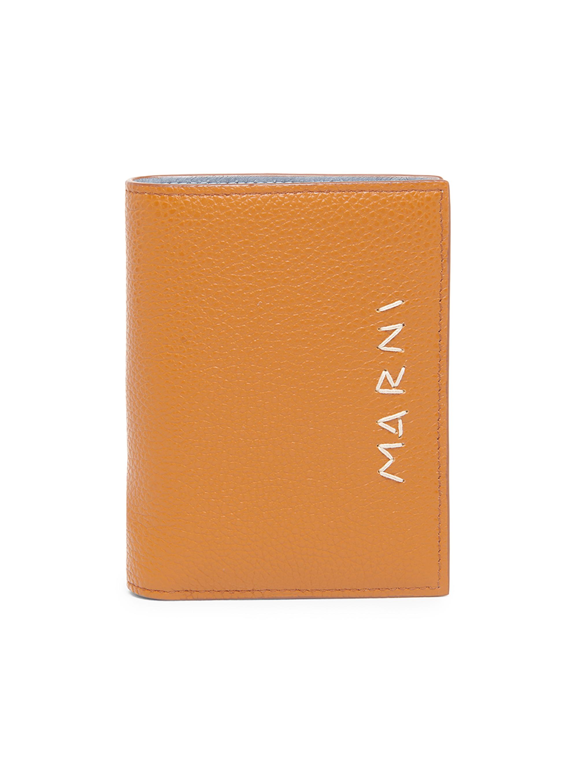 Marni Men's Leather Bifold Wallet - Brick