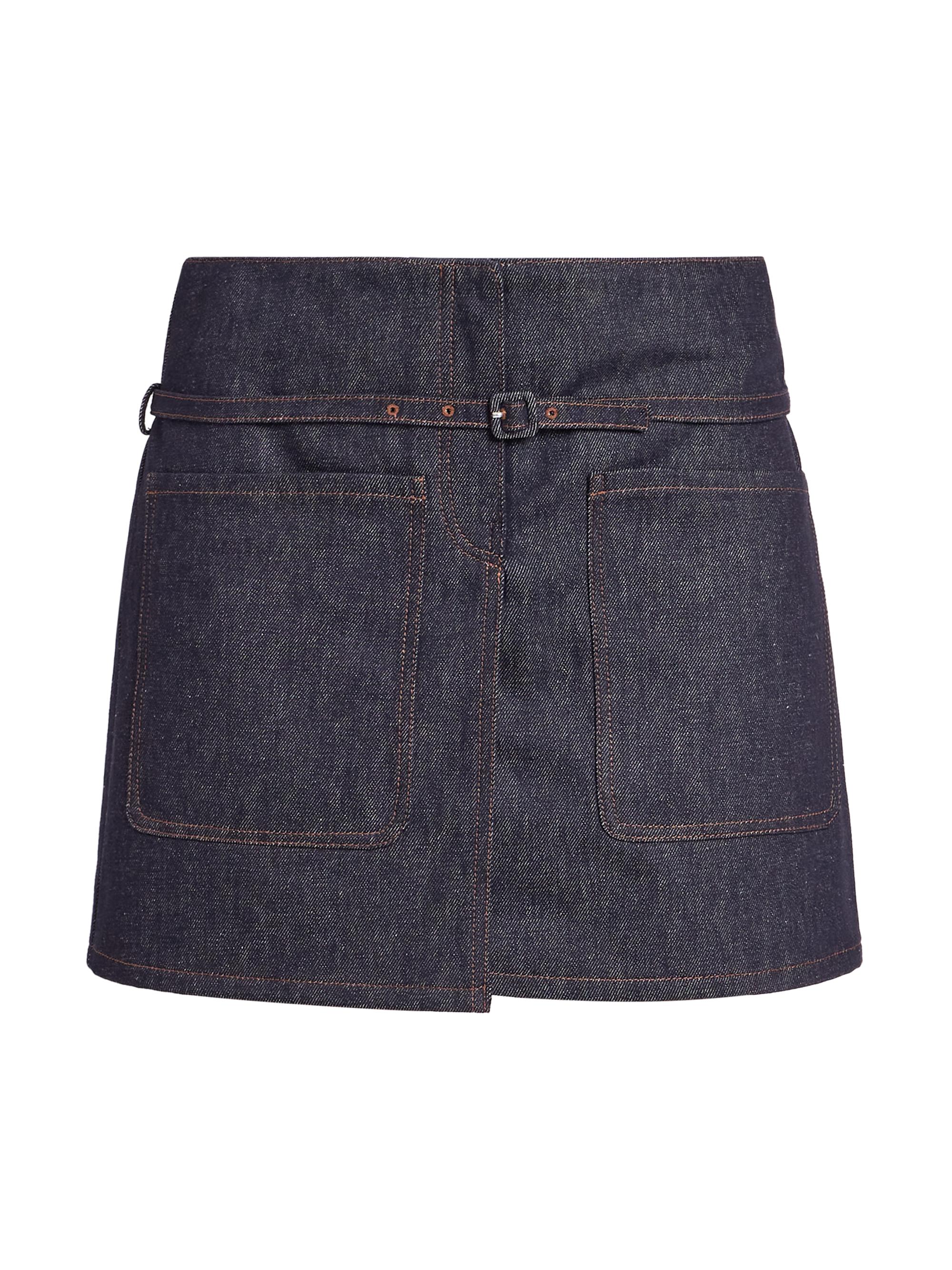 Courreges Women's Cotton Denim Miniskirt - Brut