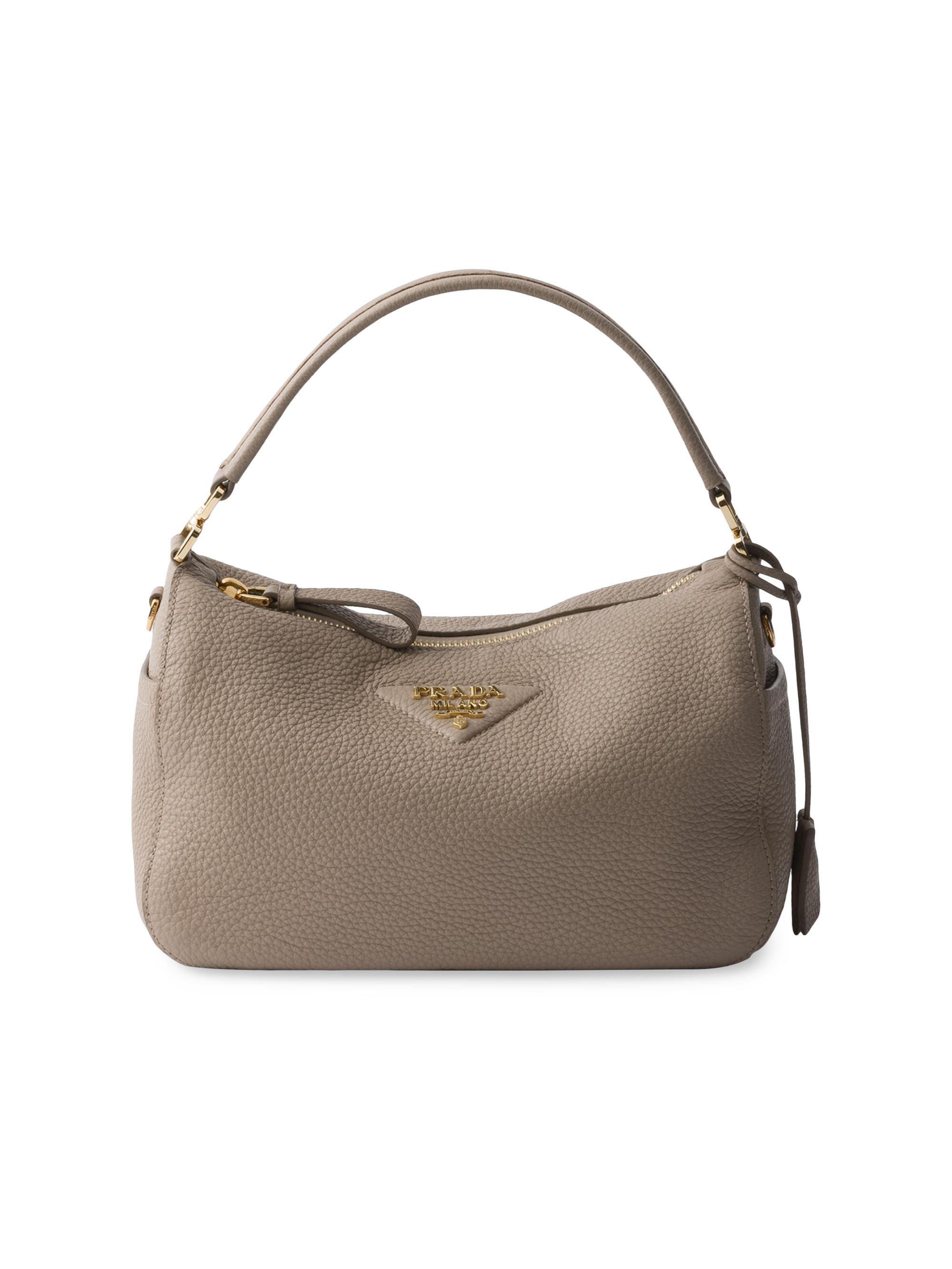 Prada Women's  Leather Shoulder Bag - Medium Beige