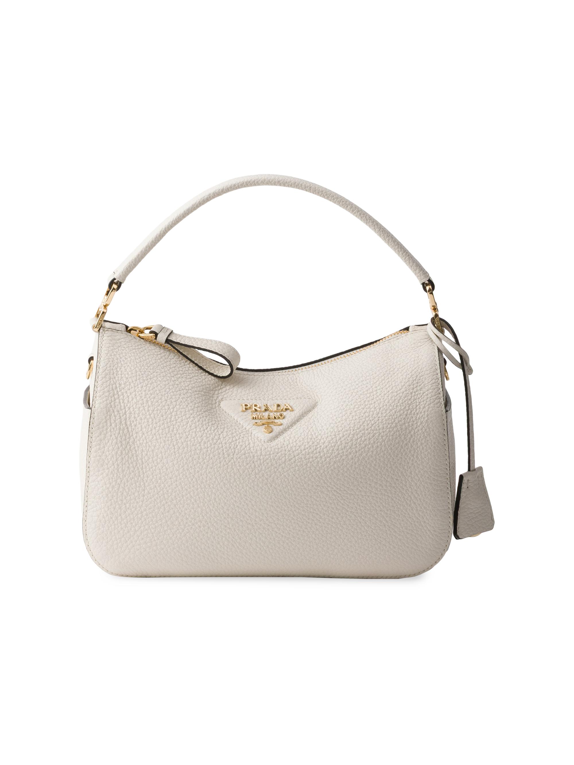 Prada Women's  Leather Shoulder Bag - White