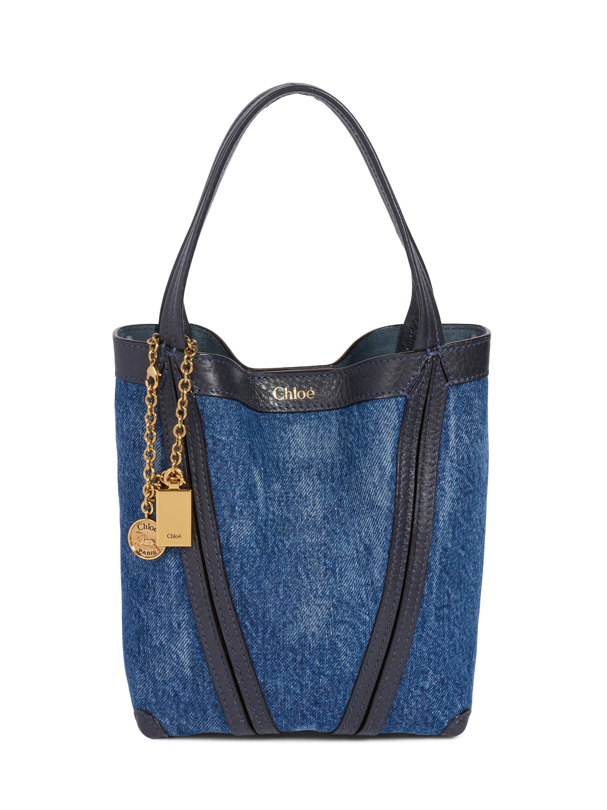 Chloé Women's Mini Spin Denim Tote Bag - Ashes Blue