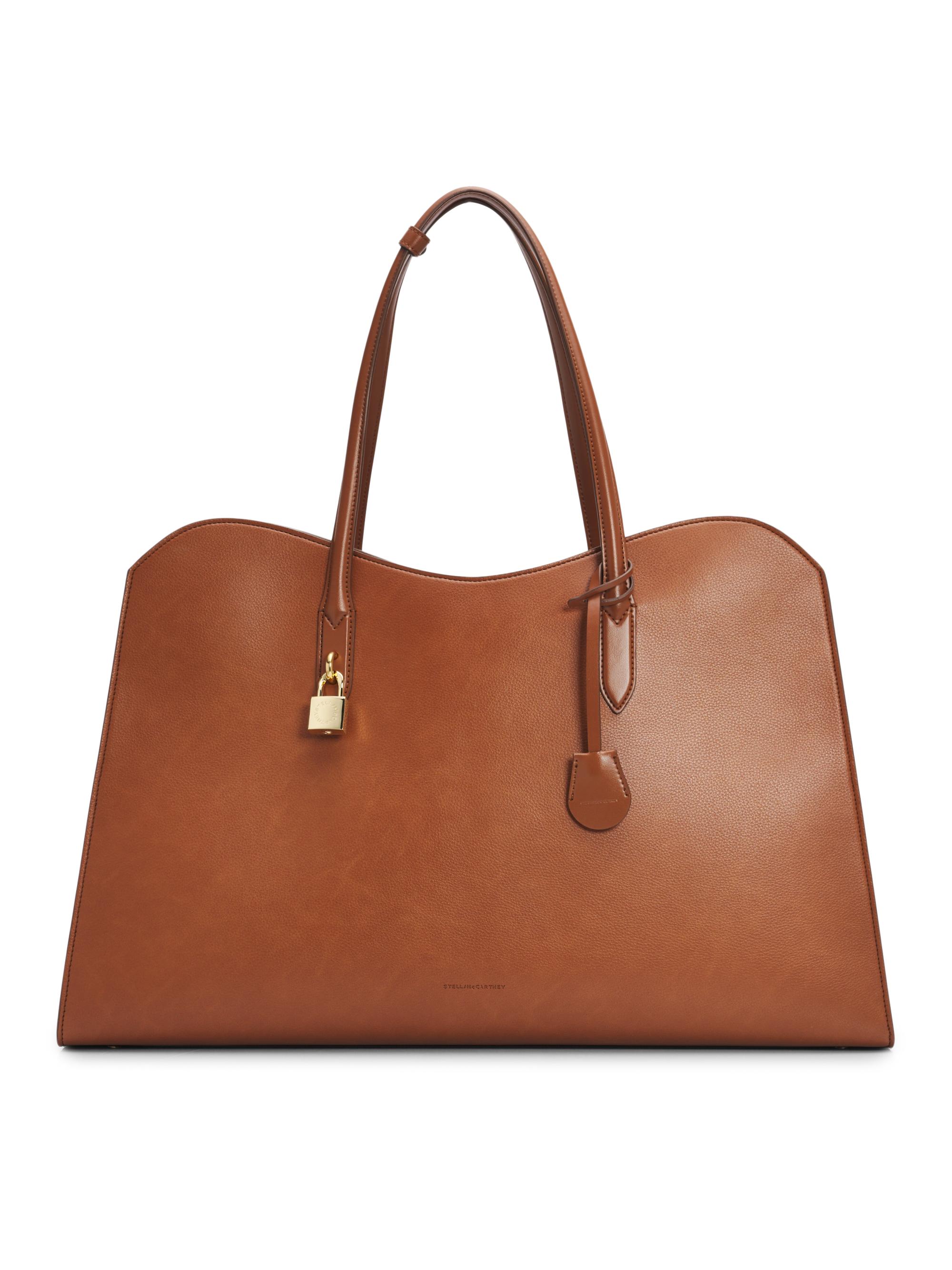 Stella McCartney Women's Ryder Embossed Faux-Leather Weekender Bag - Brandy